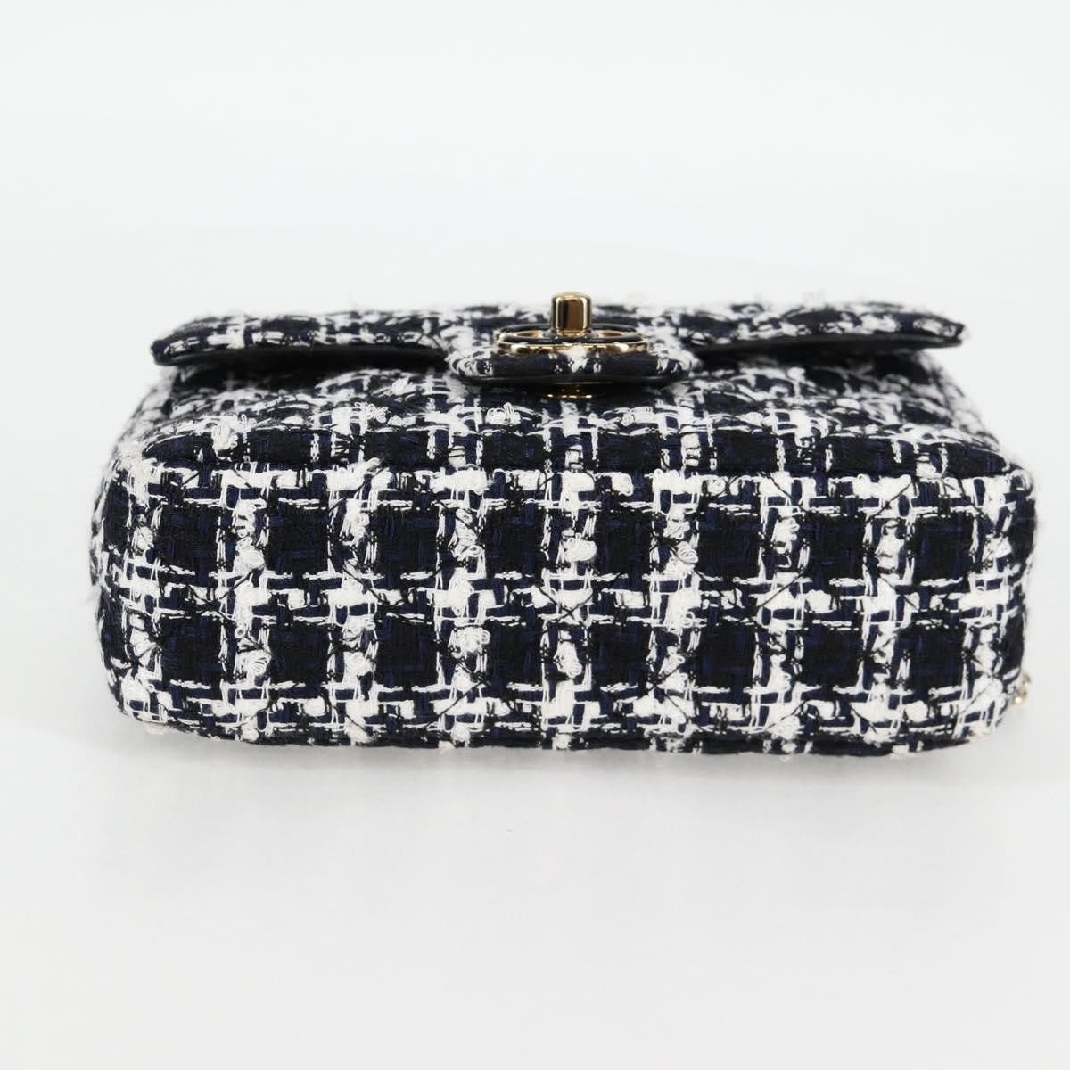 Chanel Chanel Square Classic Single Flap Bag Quilted Tweed Size ONE SIZE - 15 Thumbnail