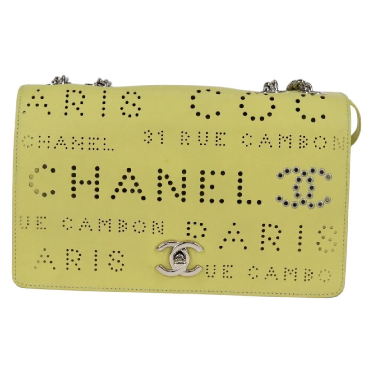 Chanel Chanel Logo Eyelets Flap Bag Perforated Calfskin Size ONE SIZE - 16 Thumbnail