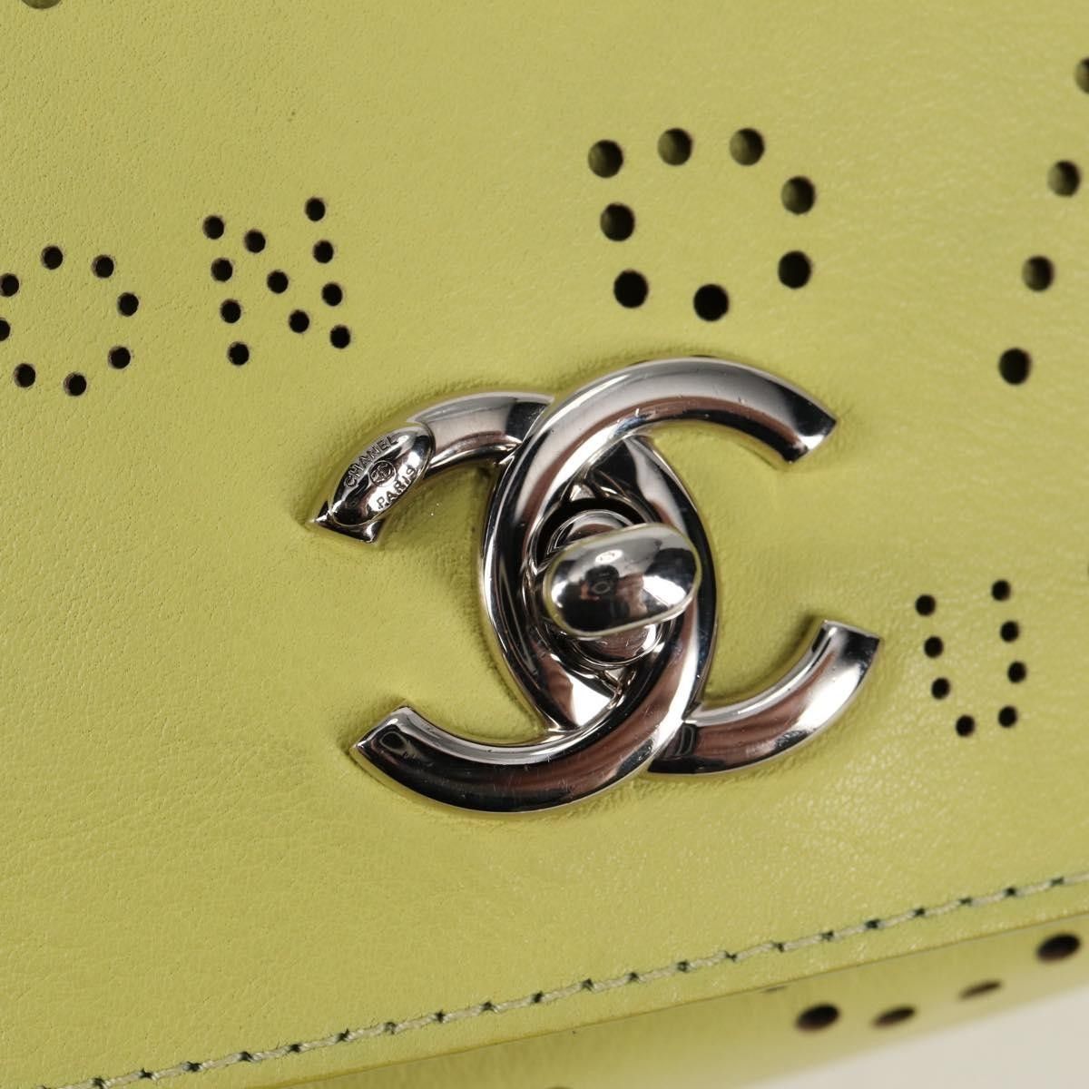 Chanel Chanel Logo Eyelets Flap Bag Perforated Calfskin Size ONE SIZE - 21 Thumbnail