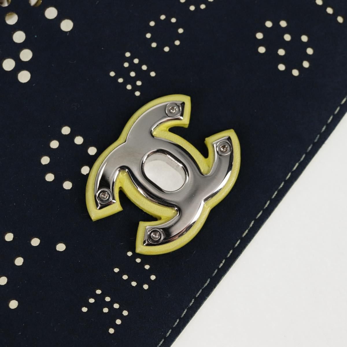 Chanel Chanel Logo Eyelets Flap Bag Perforated Calfskin Size ONE SIZE - 24 Thumbnail