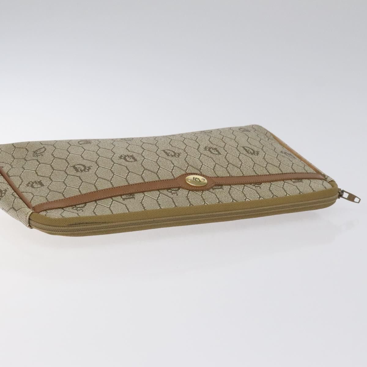 Dior Christian Dior Vintage Honeycomb Zip Pouch Coated Canvas Size ONE SIZE - 12 Thumbnail
