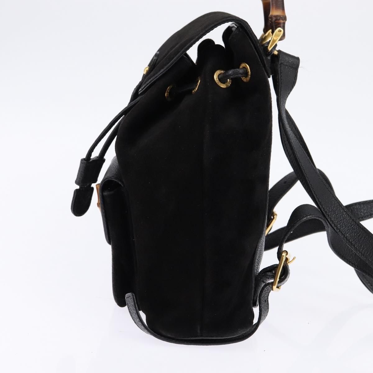 Gucci Gucci Vintage Bamboo Backpack Suede Size ONE SIZE - 3 Thumbnail