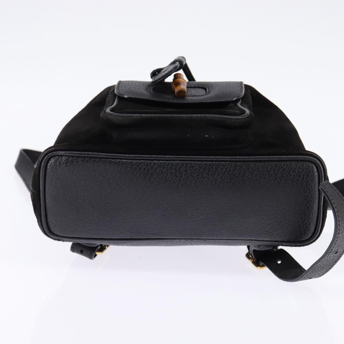 Gucci Gucci Vintage Bamboo Backpack Suede Size ONE SIZE - 20 Thumbnail
