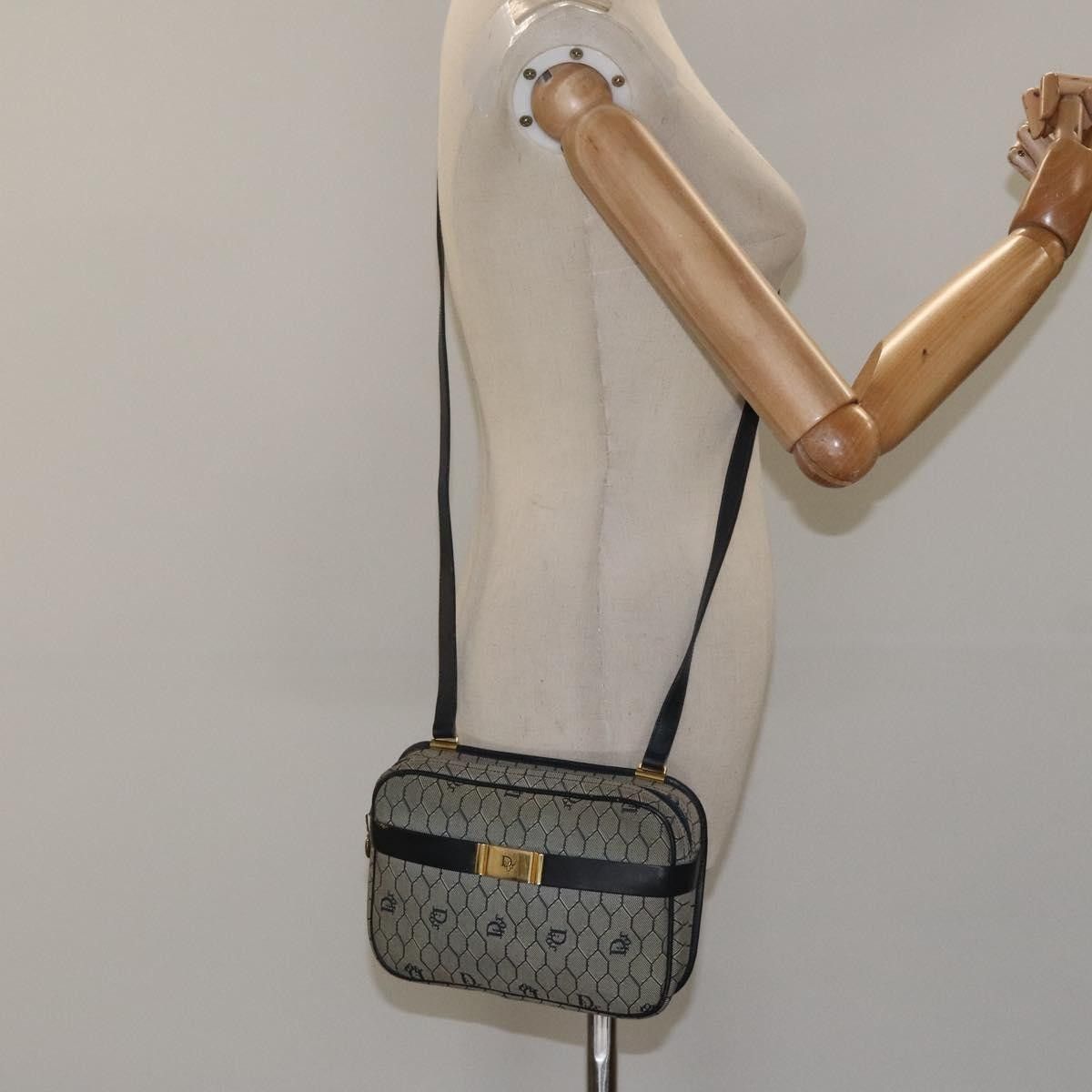 Dior Christian Dior Vintage Honeycomb Shoulder Bag Canvas and Leather Size ONE SIZE - 13 Thumbnail