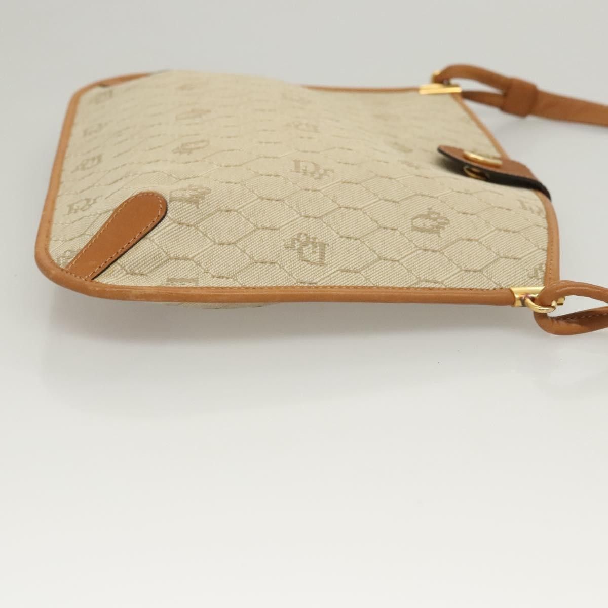 Dior Christian Dior Vintage Honeycomb Shoulder Bag Canvas and Leather Size ONE SIZE - 3 Thumbnail