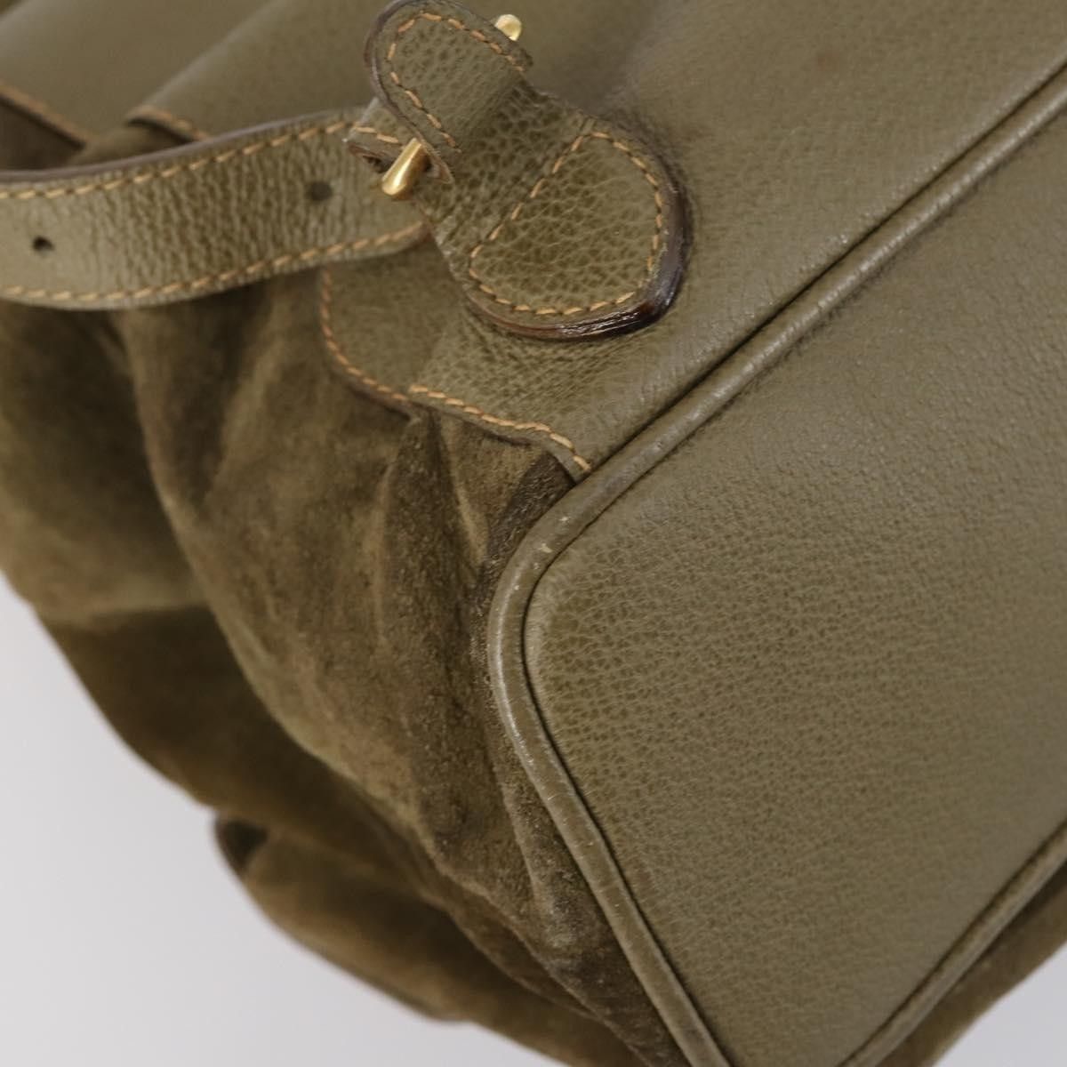 Gucci Gucci Vintage Bamboo Backpack Suede Size ONE SIZE - 11 Thumbnail