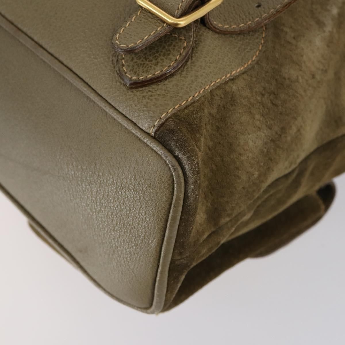 Gucci Gucci Vintage Bamboo Backpack Suede Size ONE SIZE - 10 Thumbnail