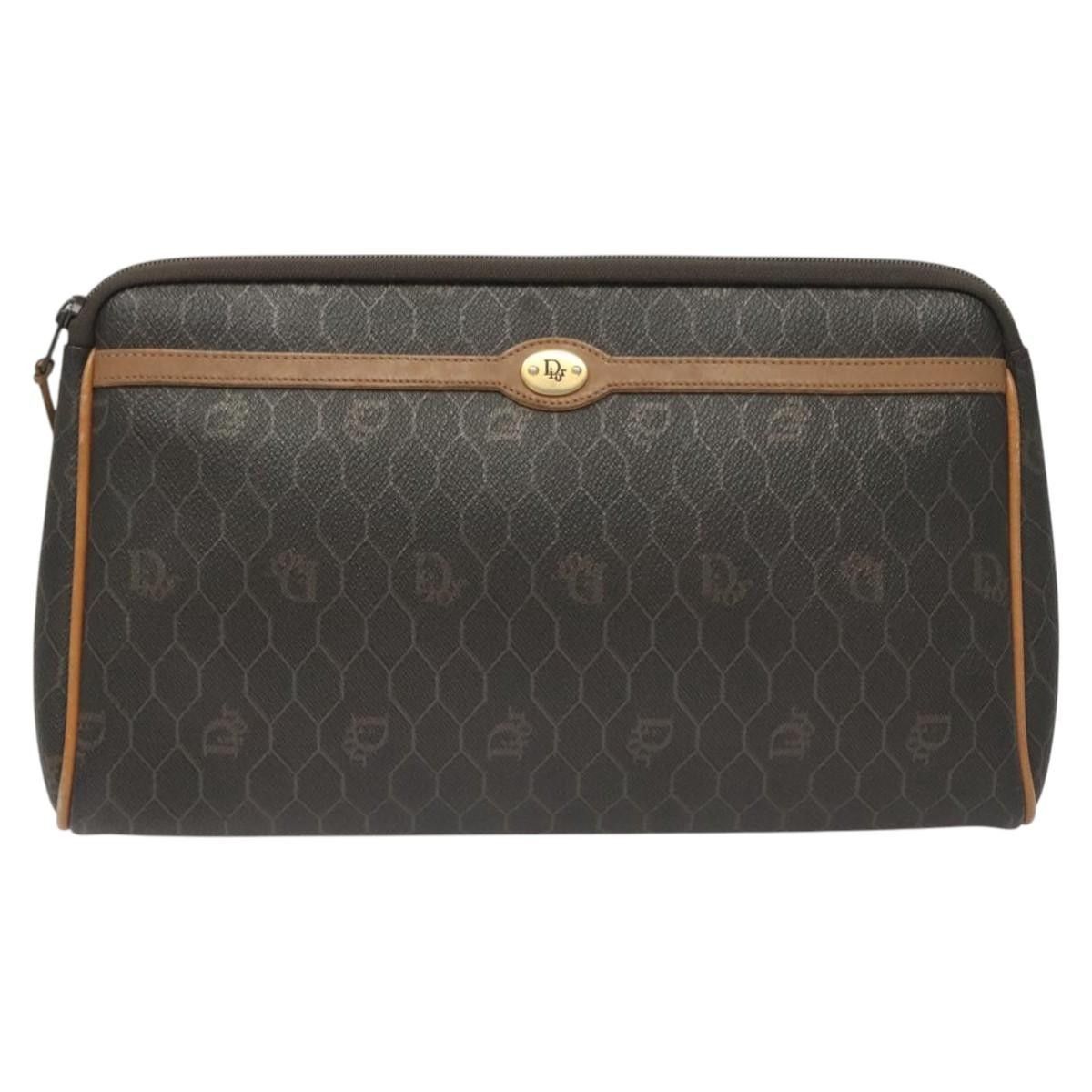 Dior Christian Dior Vintage Honeycomb Zip Pouch Coated Canvas Size ONE SIZE - 16 Thumbnail