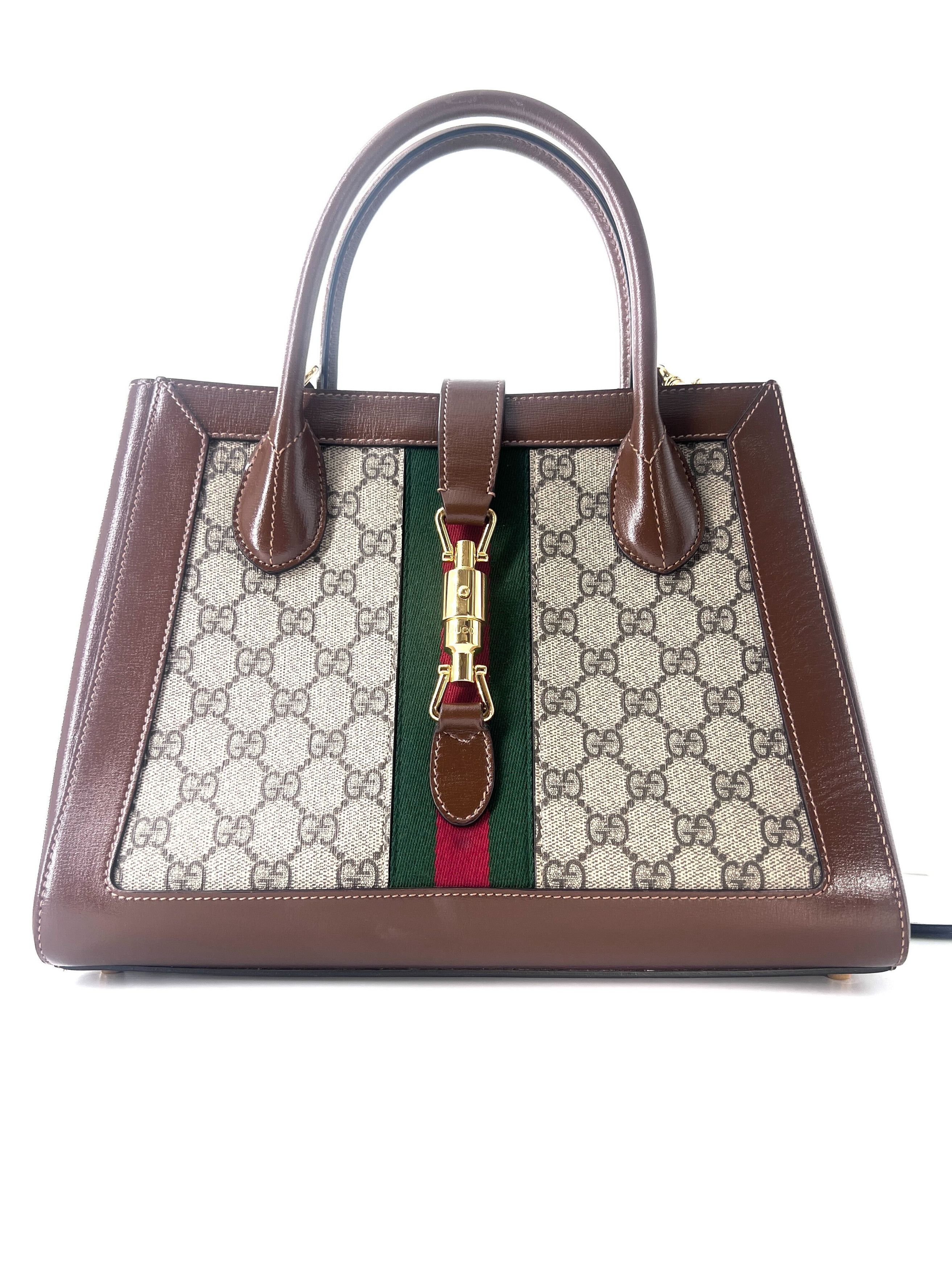 Gucci Gucci Ophidia Top Handle Tote GG Coated Canvas with Leather Size ONE SIZE - 2 Thumbnail