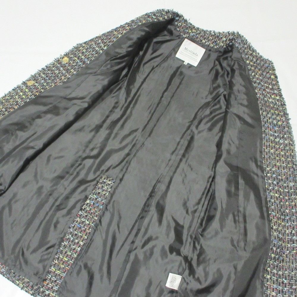 Other Other Mystrada × Kozue Anzai Collaboration Tweed Long Jacket Others Outerwear 32343820 DUTY FREE for USA Size ONE SIZE - 7 Thumbnail