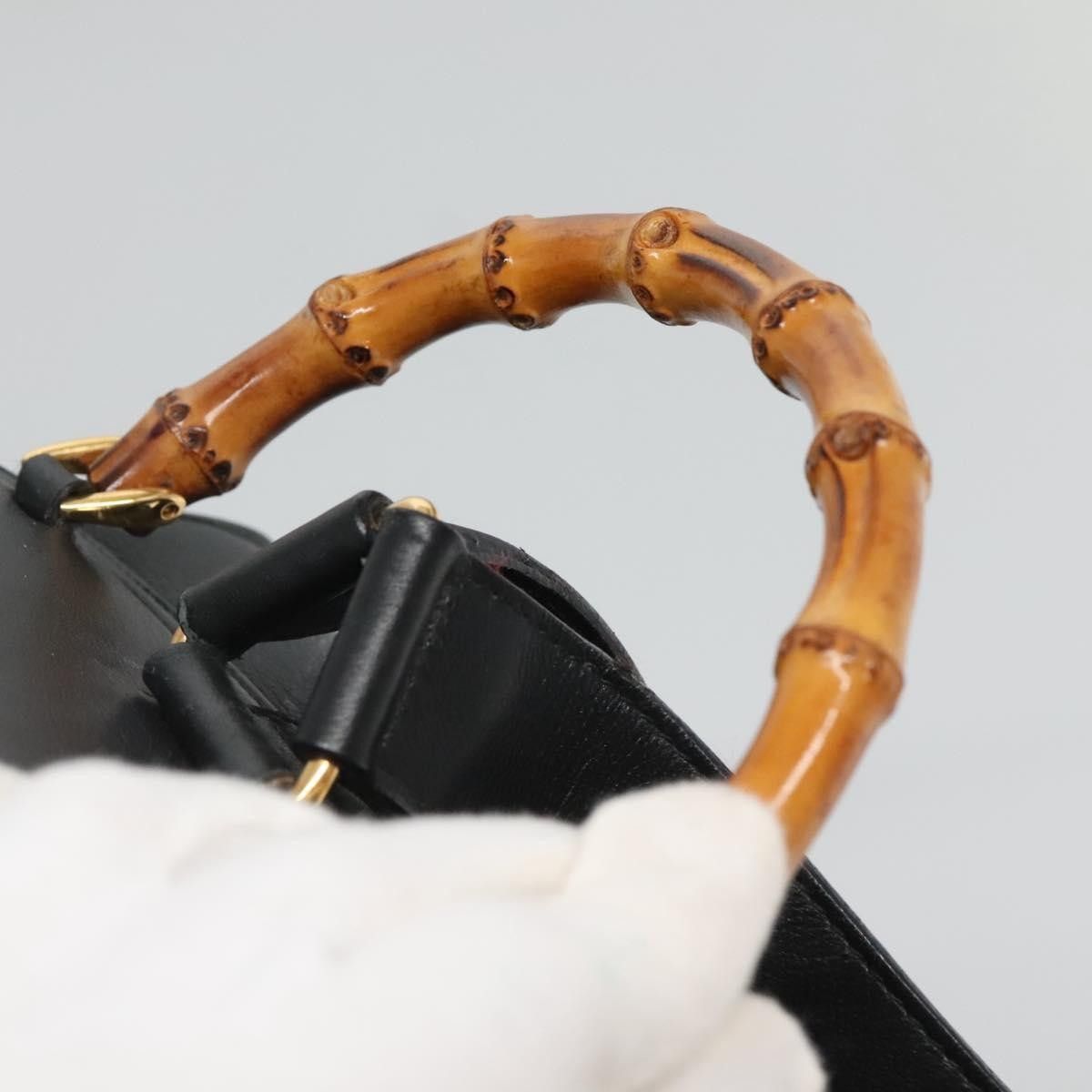 Gucci Gucci Vintage Bamboo Backpack Leather Size ONE SIZE - 16 Thumbnail