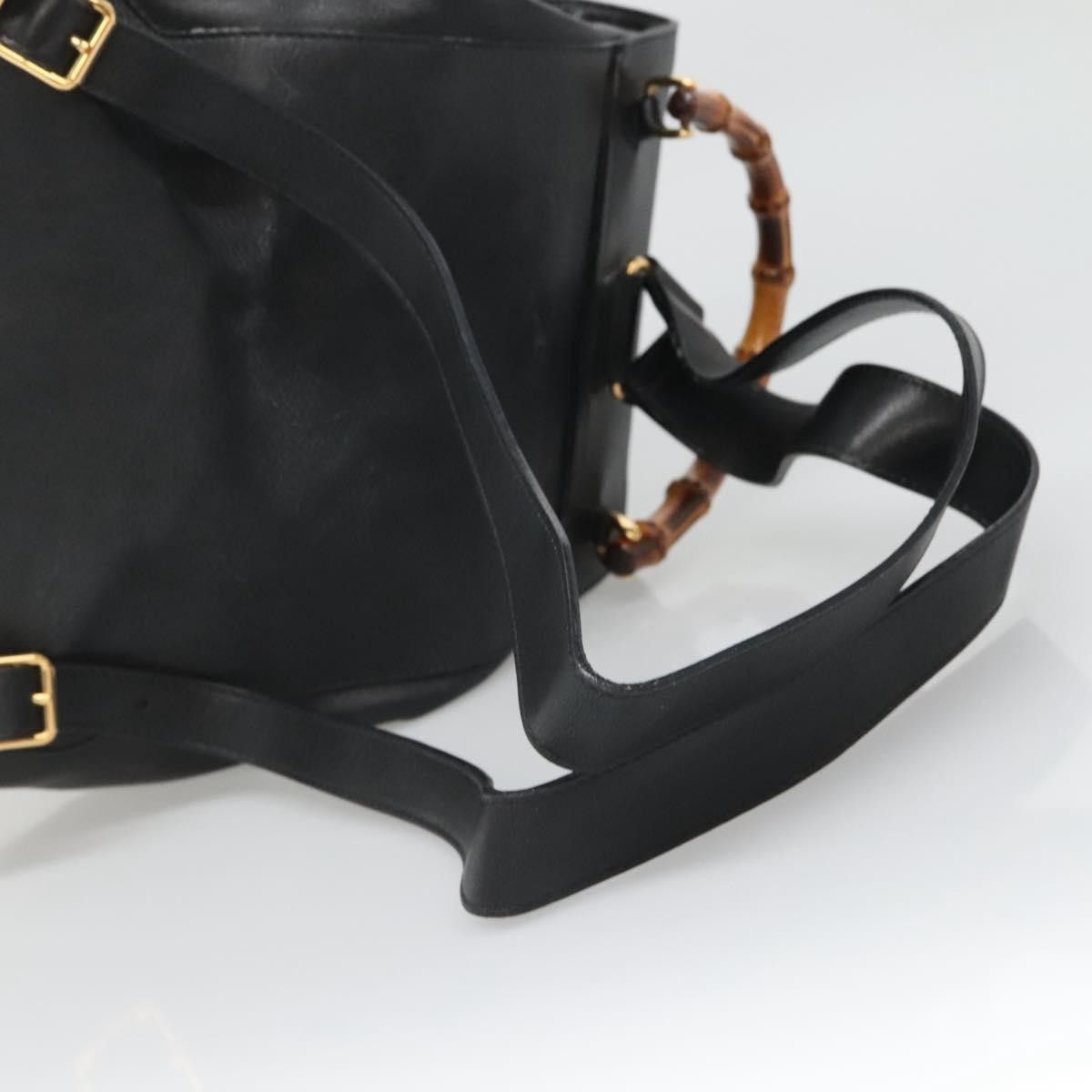 Gucci Gucci Vintage Bamboo Backpack Leather Size ONE SIZE - 9 Thumbnail