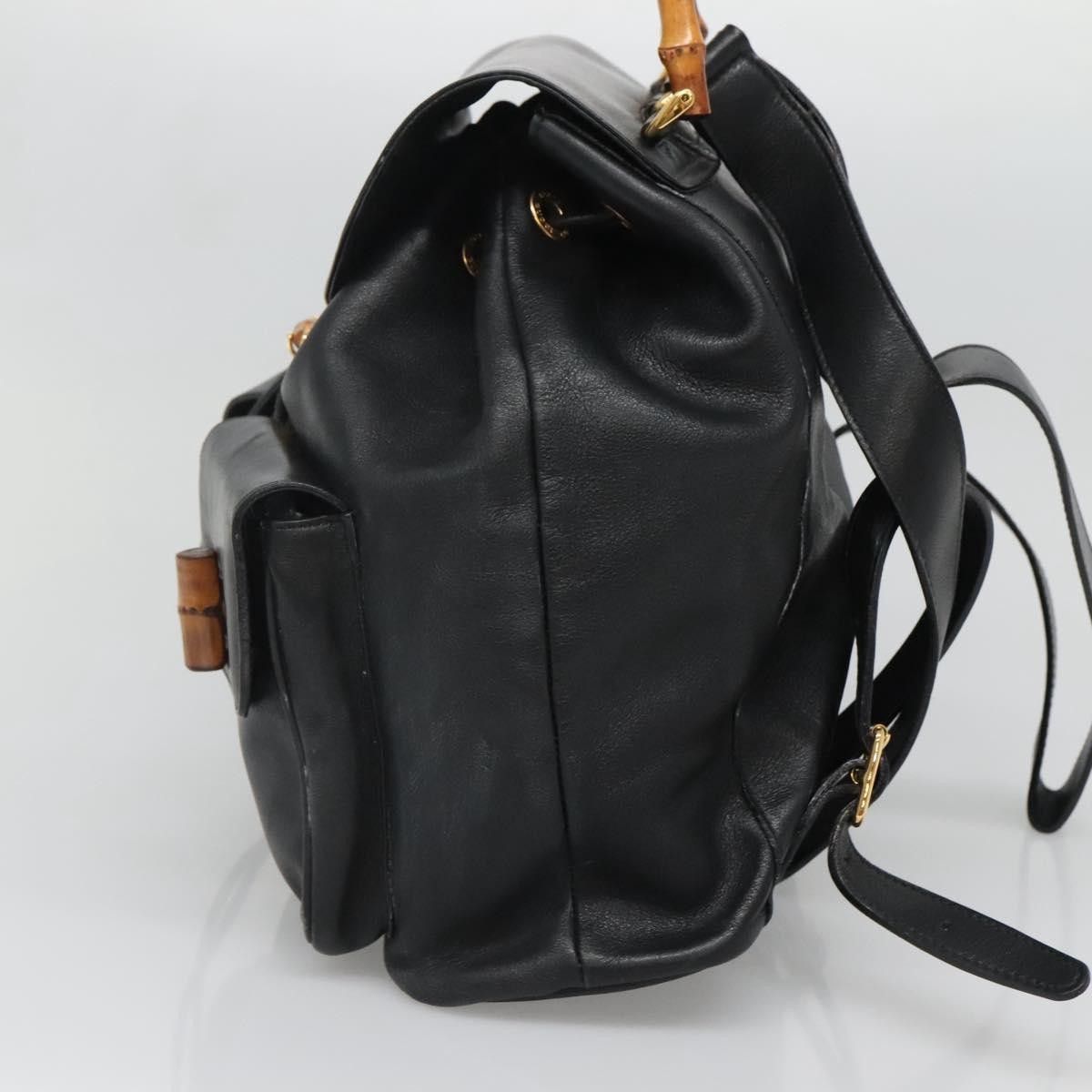 Gucci Gucci Vintage Bamboo Backpack Leather Size ONE SIZE - 4 Thumbnail