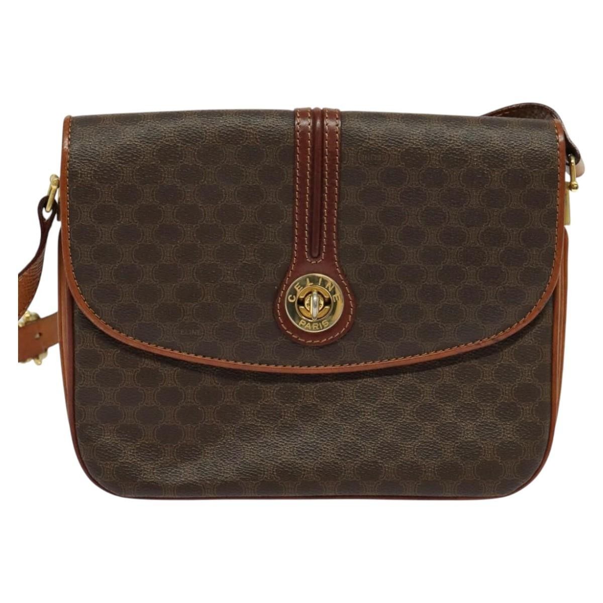 Celine Celine Vintage Macadam Shoulder Bag Canvas and Leather Size ONE SIZE - 18 Thumbnail