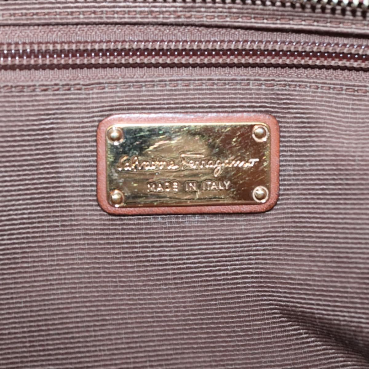 Salvatore Ferragamo Salvatore Ferragamo Gancini Zip Pouch Leather Size ONE SIZE - 6 Thumbnail