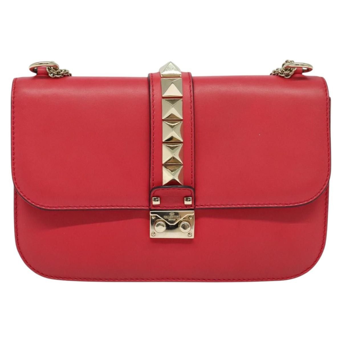 Valentino Valentino Garavani Rolling Rockstud Glam Lock Shoulder Bag Leather Size ONE SIZE - 18 Thumbnail