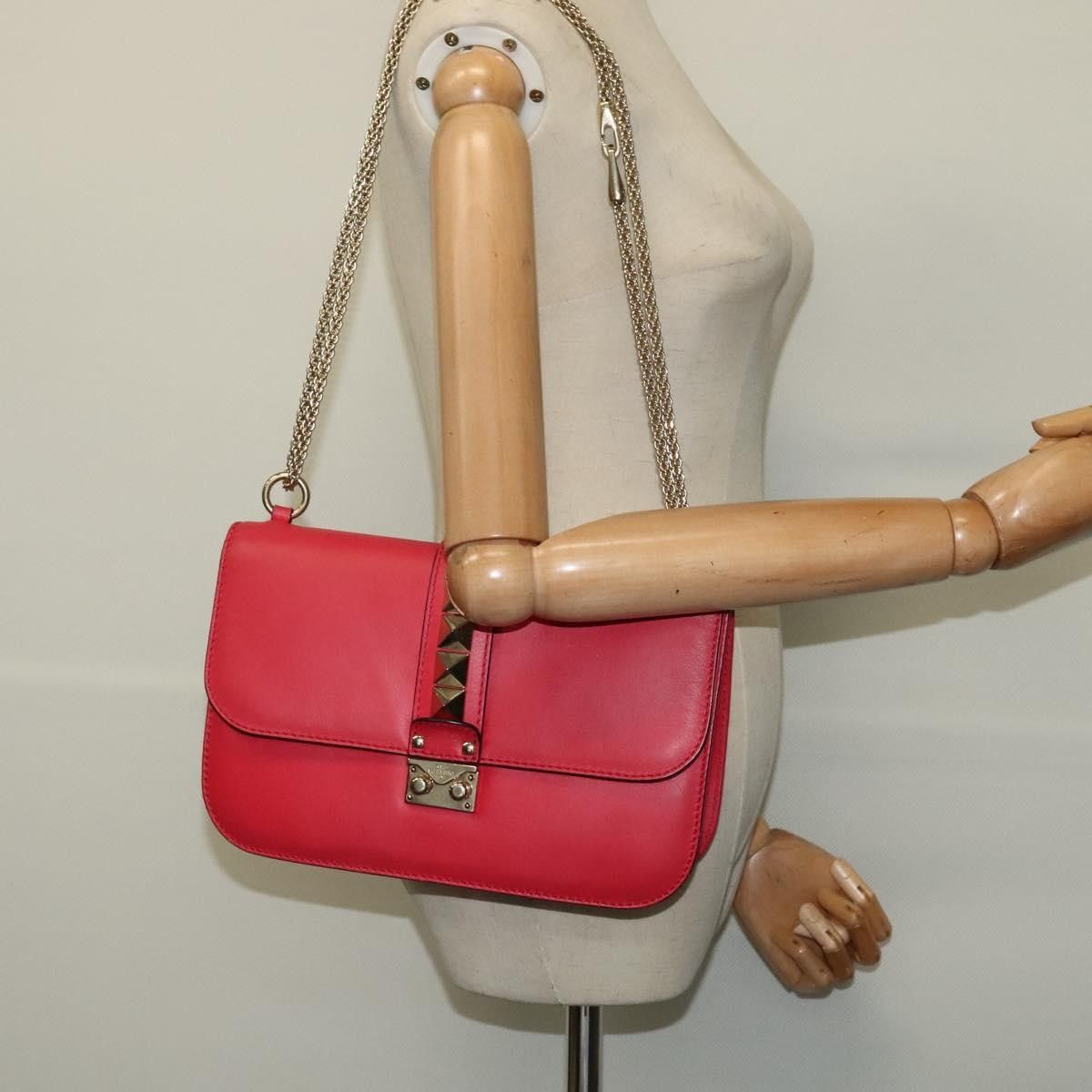 Valentino Valentino Garavani Rolling Rockstud Glam Lock Shoulder Bag Leather Size ONE SIZE - 14 Thumbnail