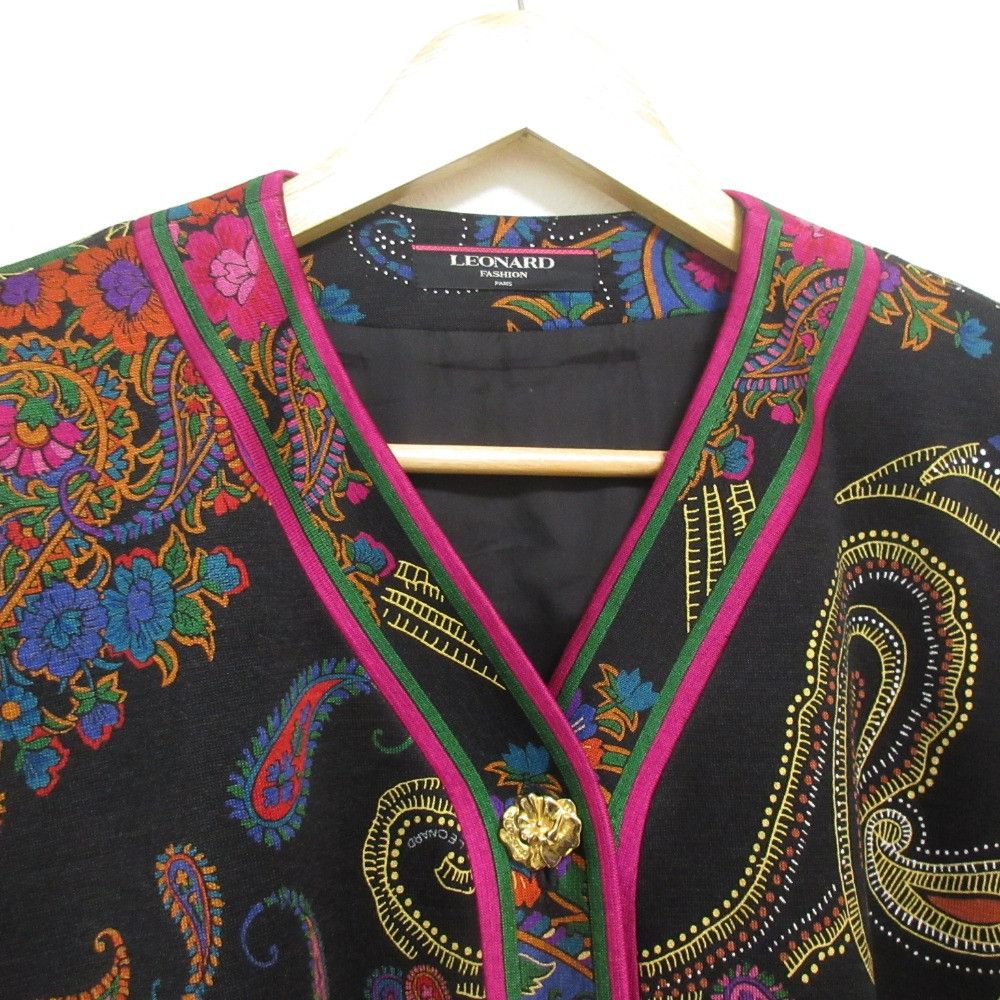 Other Other LEONARD Silk Collarless Jacket Others Outerwear DUTY FREE for USA Size ONE SIZE - 4 Thumbnail