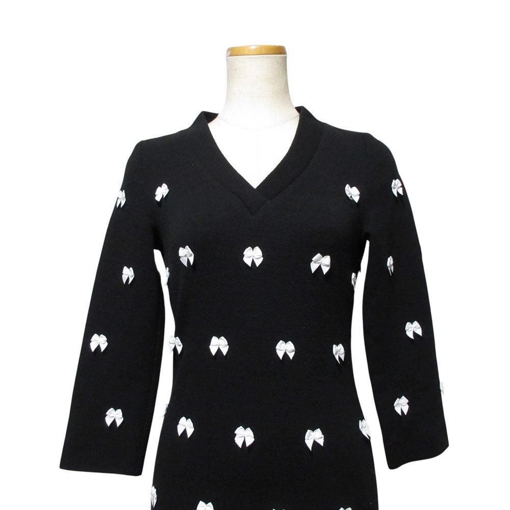 Moschino Moschino Boutique Moschino V-Neck Knit Dress Others Dresses DUTY FREE for USA Size ONE SIZE - 3 Thumbnail