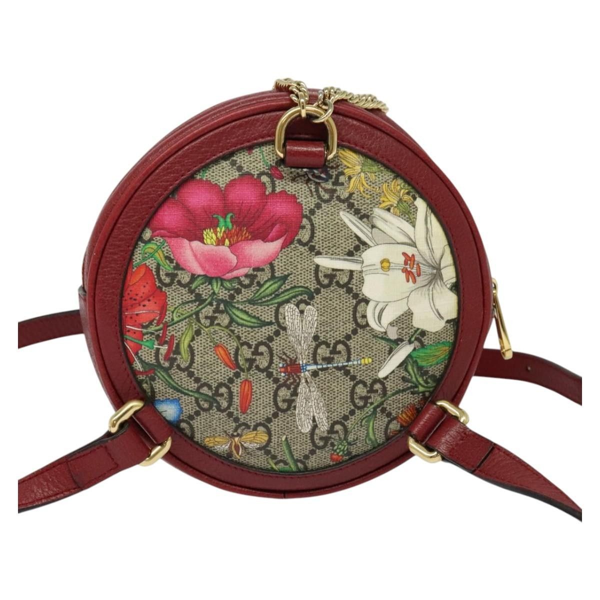 Gucci Gucci Ophidia Round Backpack Flora GG Coated Canvas Size ONE SIZE - 2 Thumbnail