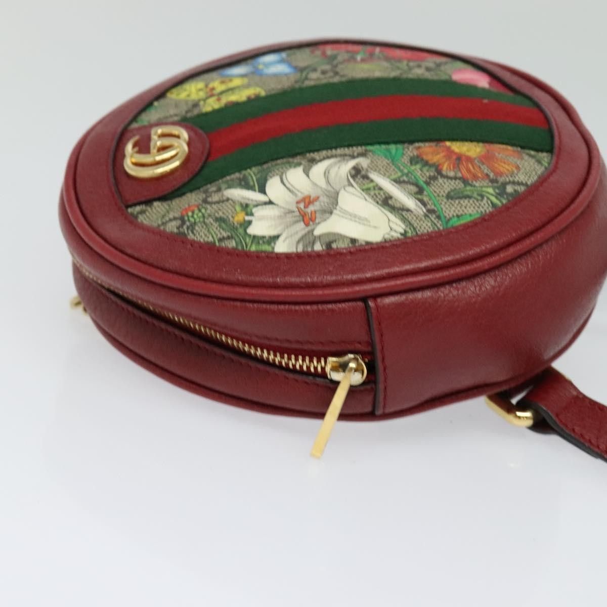 Gucci Gucci Ophidia Round Backpack Flora GG Coated Canvas Size ONE SIZE - 4 Thumbnail