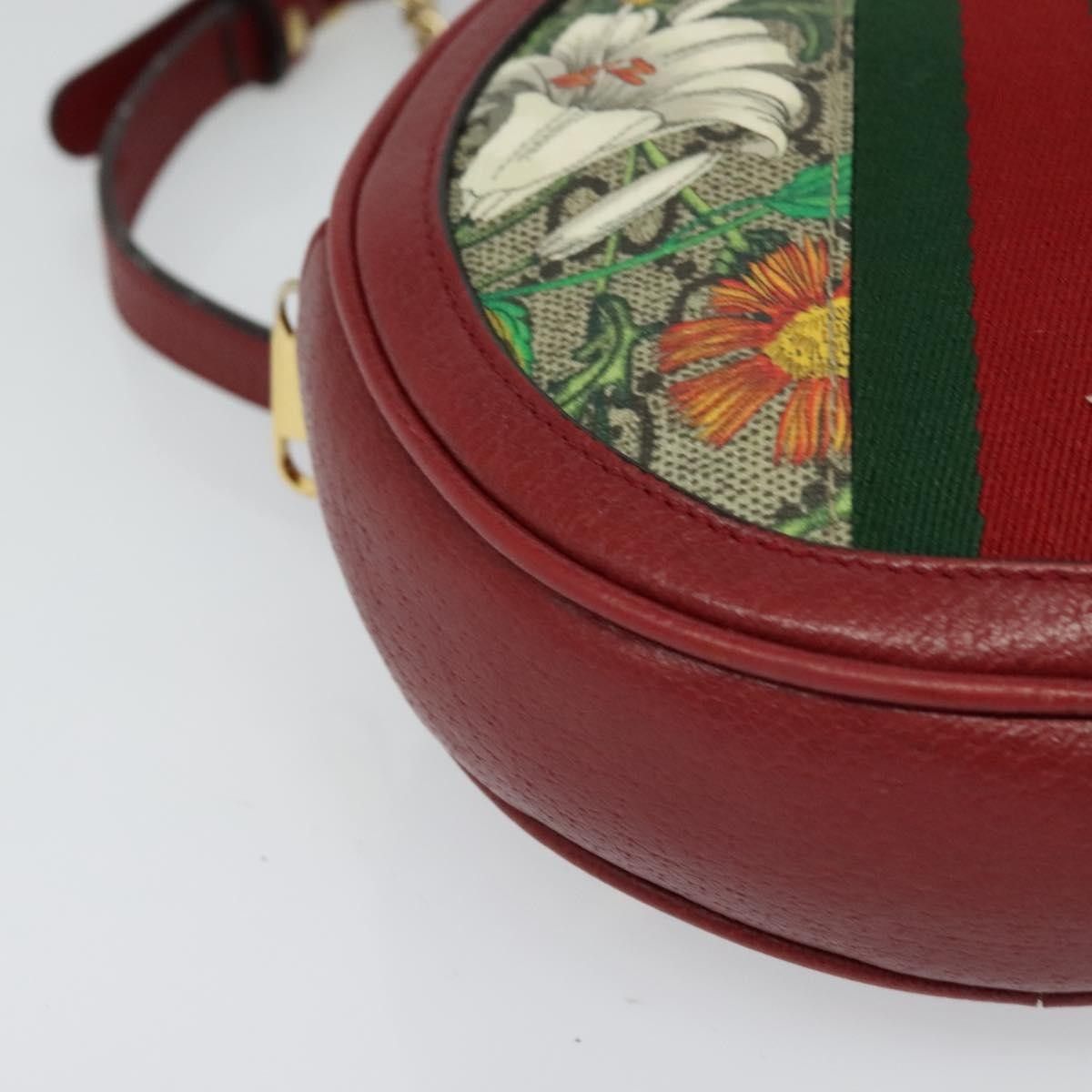 Gucci Gucci Ophidia Round Backpack Flora GG Coated Canvas Size ONE SIZE - 9 Thumbnail