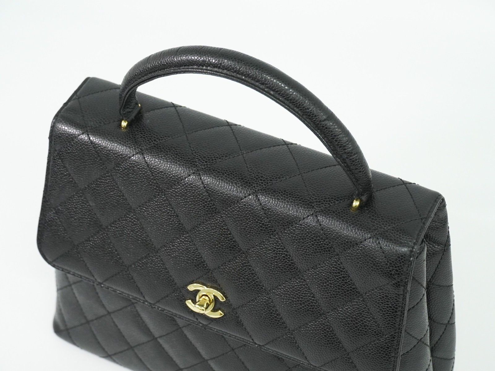 Chanel Chanel Coco Top Handle Bag Quilted Caviar Size ONE SIZE - 11 Thumbnail