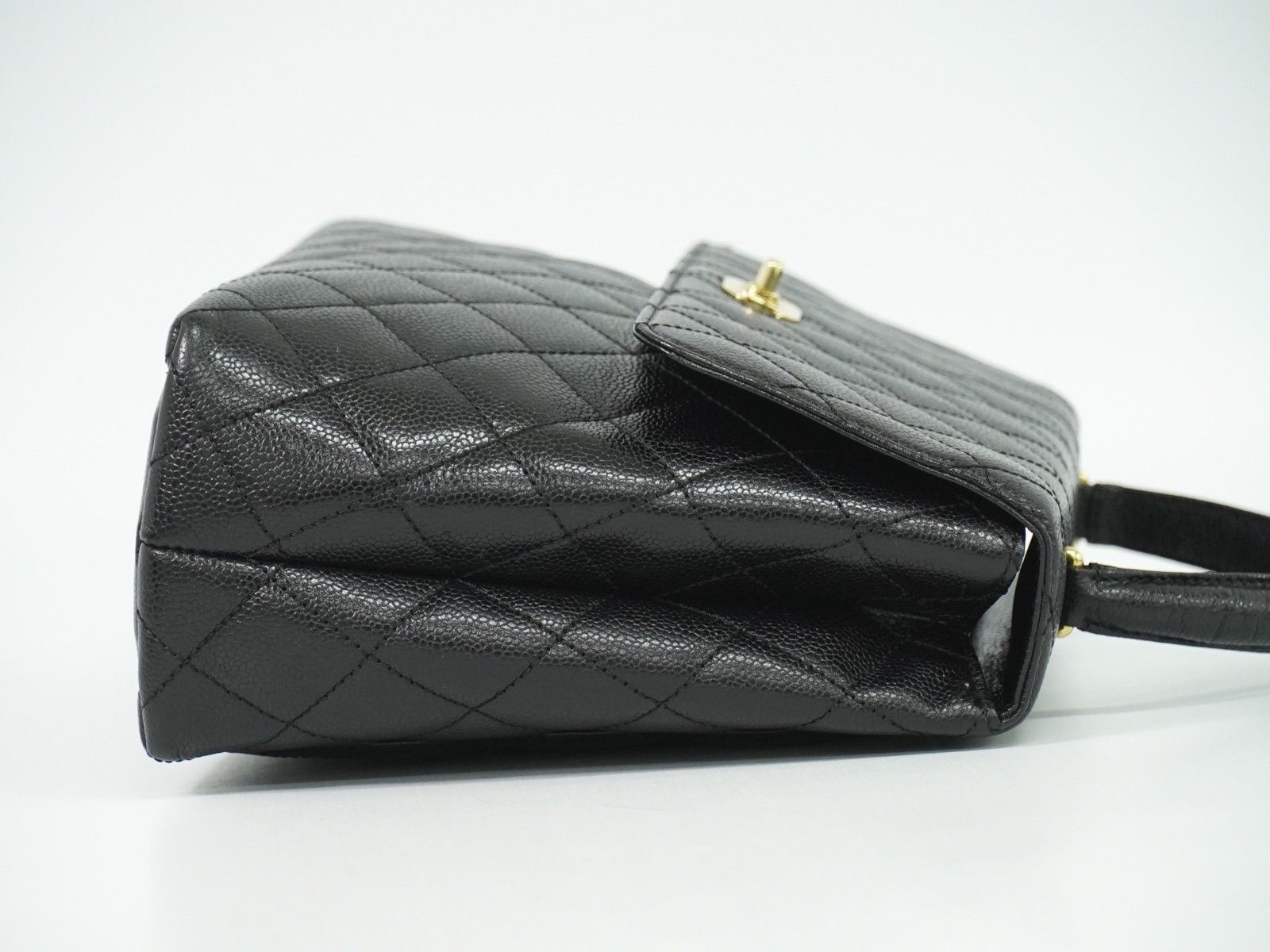 Chanel Chanel Coco Top Handle Bag Quilted Caviar Size ONE SIZE - 3 Thumbnail