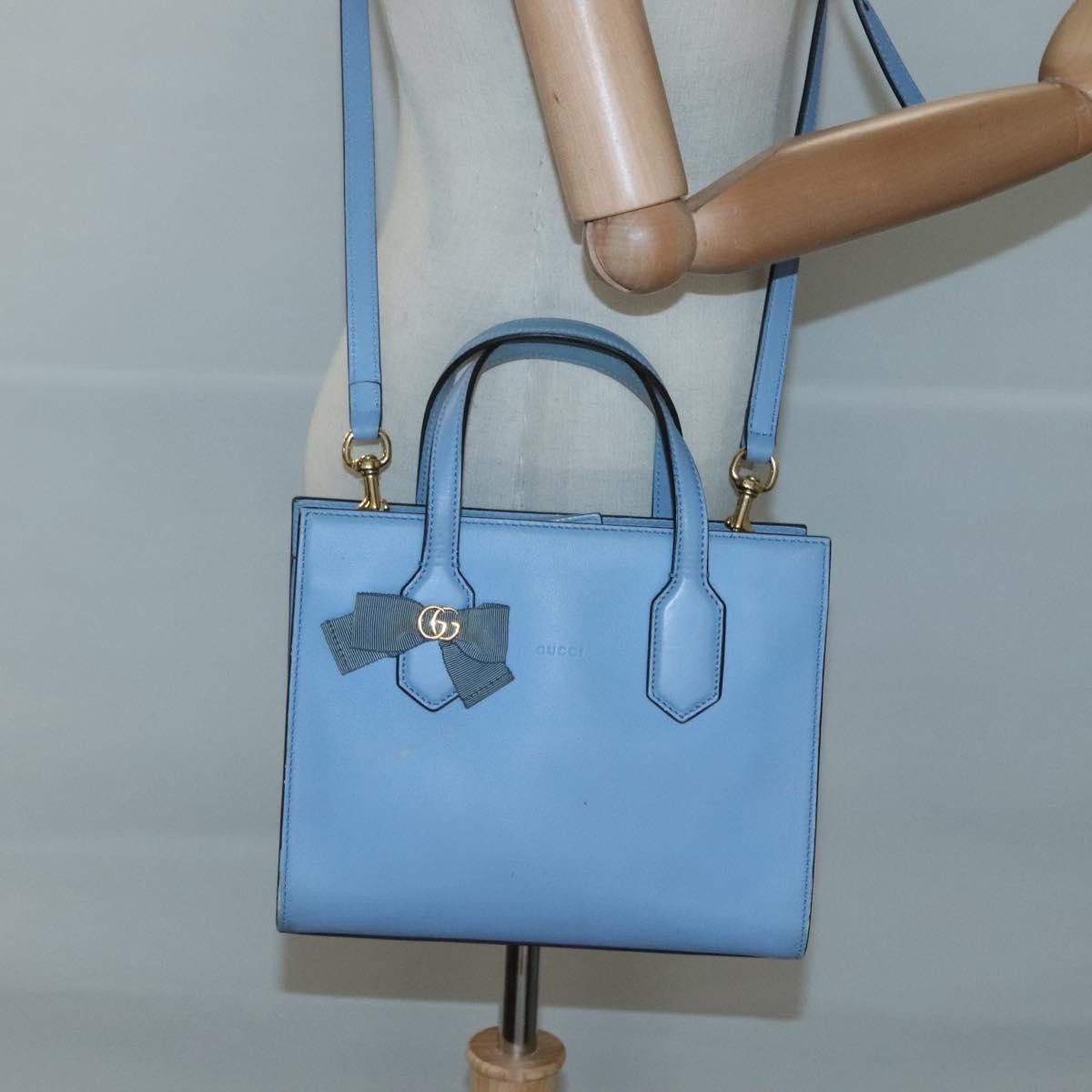 Gucci Gucci GG Ribbon Tote Leather Size ONE SIZE - 14 Thumbnail