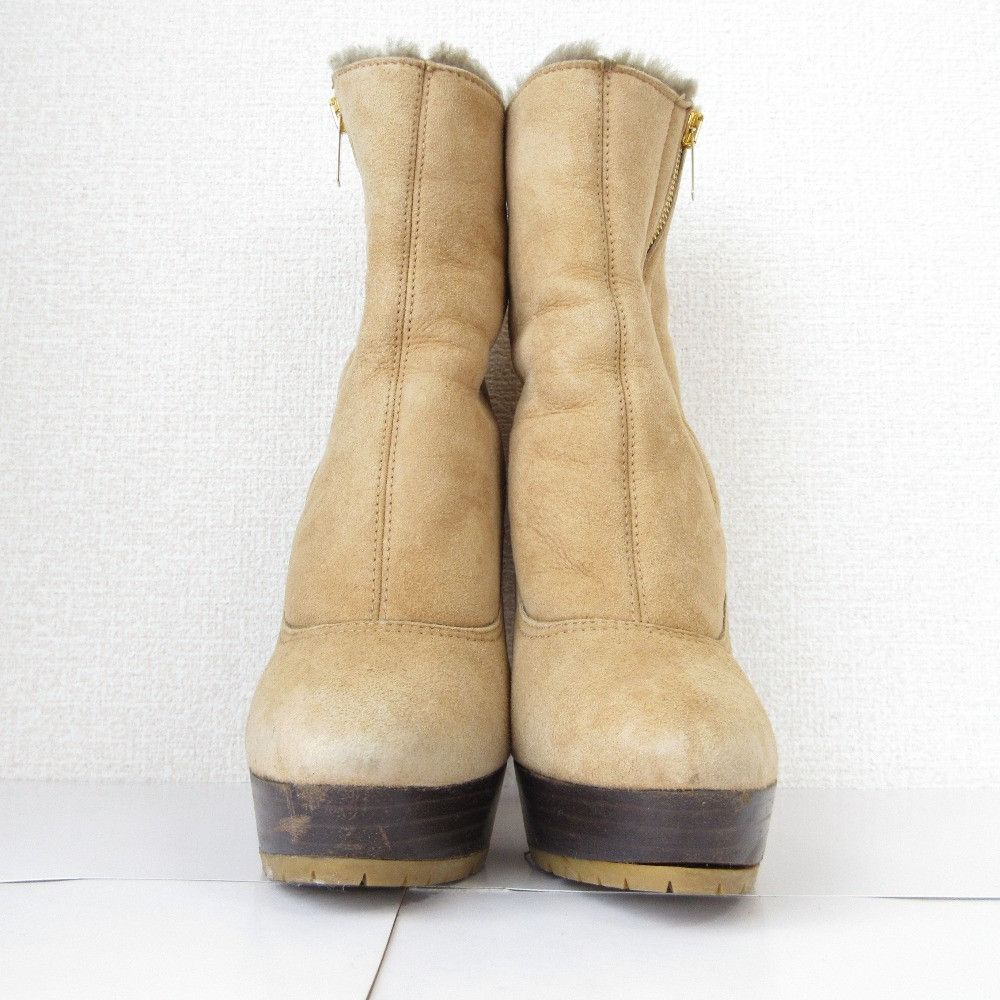 Jimmy Choo Jimmy Choo Jimmy Choo High Heel Shearling Boots Leather Shoes DUTY FREE for USA Size ONE SIZE - 4 Thumbnail