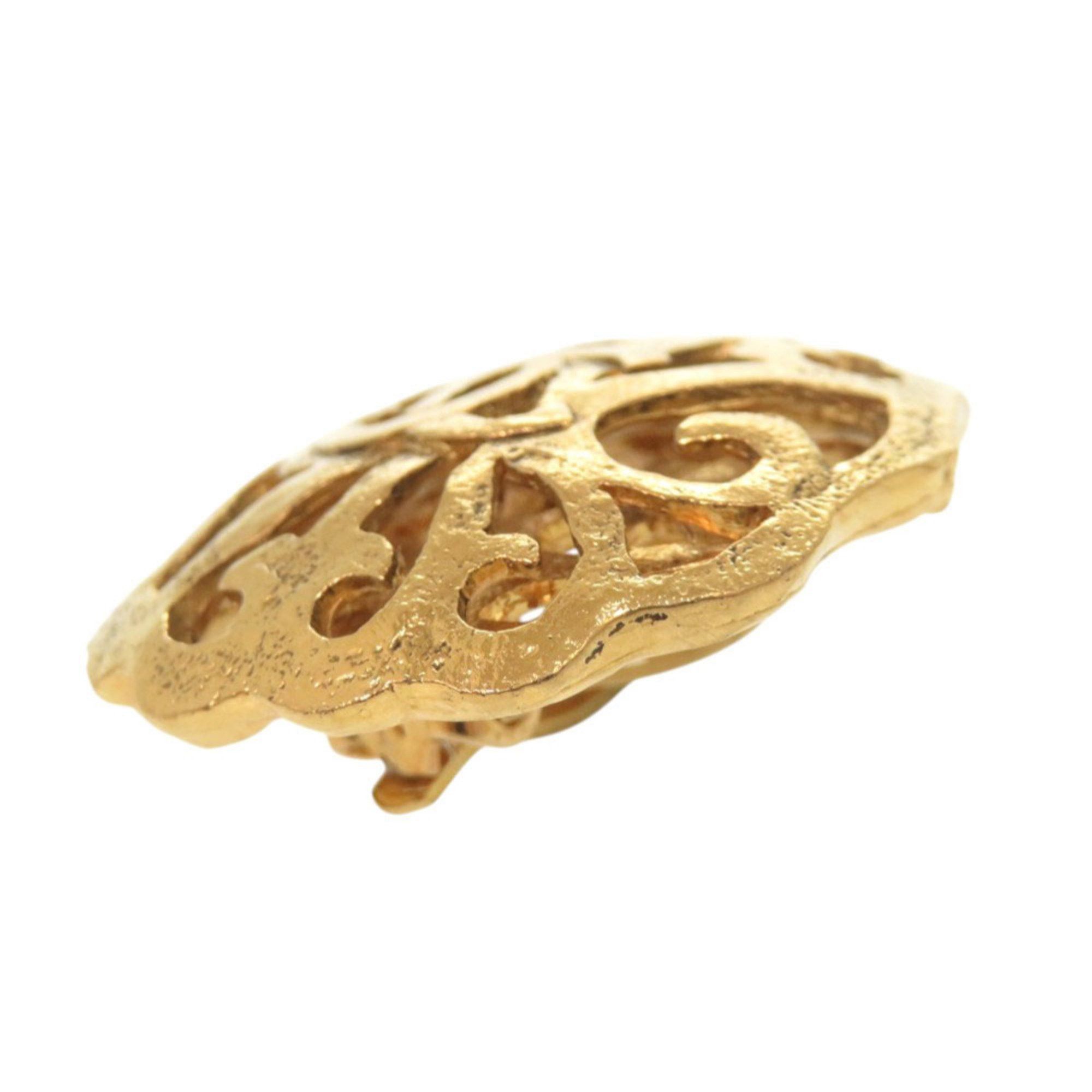 Chanel CHANEL Vintage Coco Mark GP Gold Earrings 0146 Size ONE SIZE - 6 Thumbnail