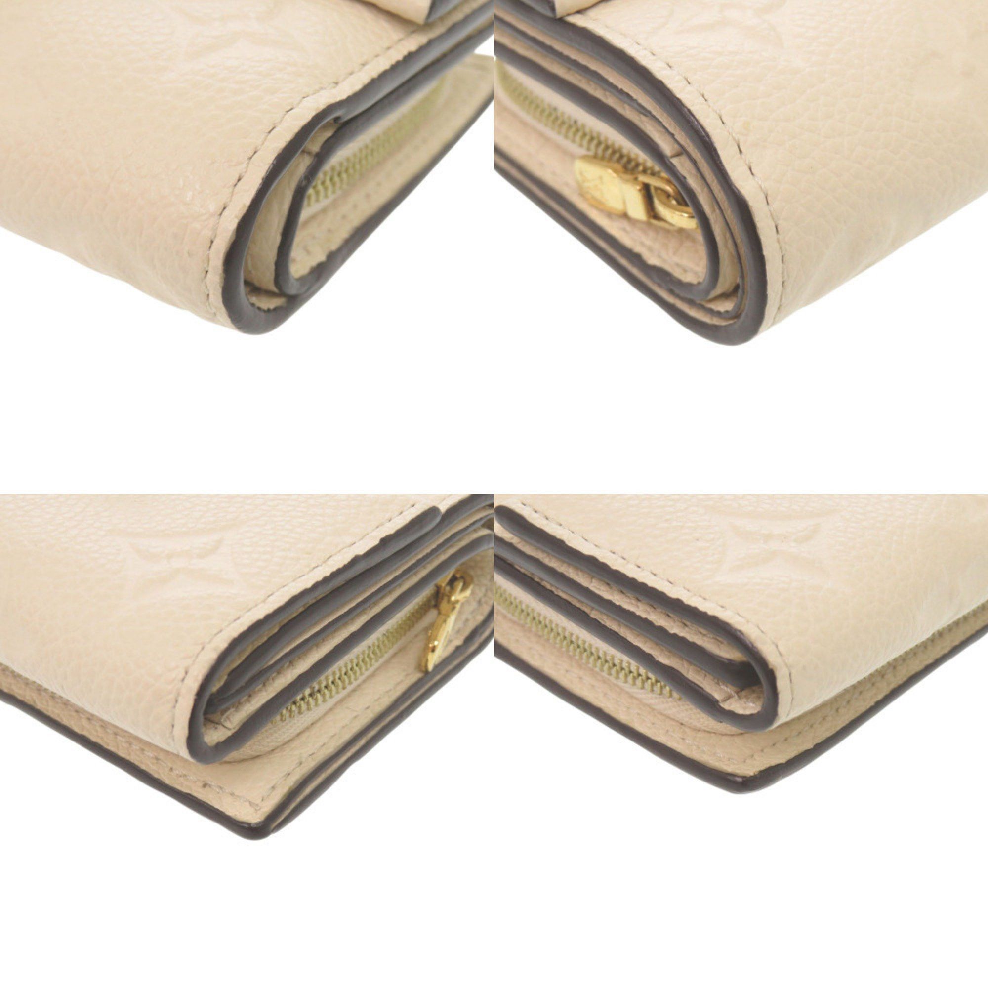 Louis Vuitton Louis Vuitton Compact Wallet Portefeuille Metis Monogram Empreinte M81071 IC Chip Creme Tri-fold 0318 LOUIS VUITTON Size ONE SIZE - 4 Thumbnail
