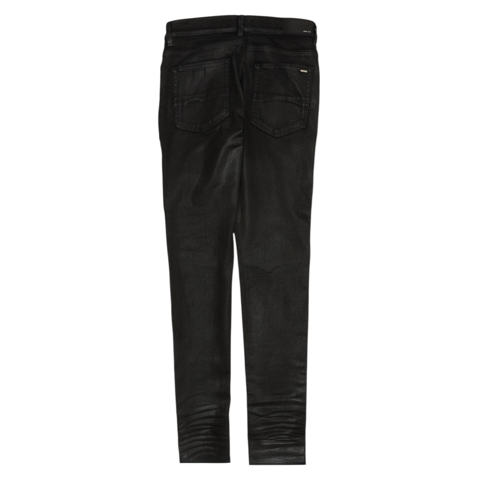 Amiri Amiri MX1 Leather Patch Jeans Waxed Black Size US 34 / EU 50 - 2 Thumbnail