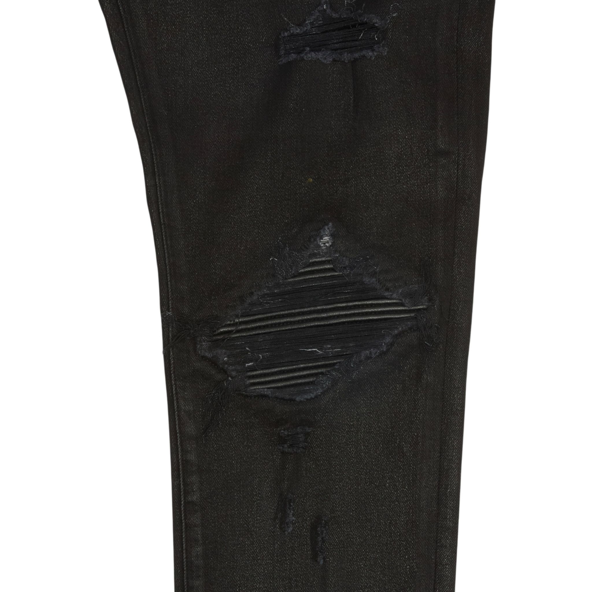 Amiri Amiri MX1 Leather Patch Jeans Waxed Black Size US 34 / EU 50 - 3 Thumbnail