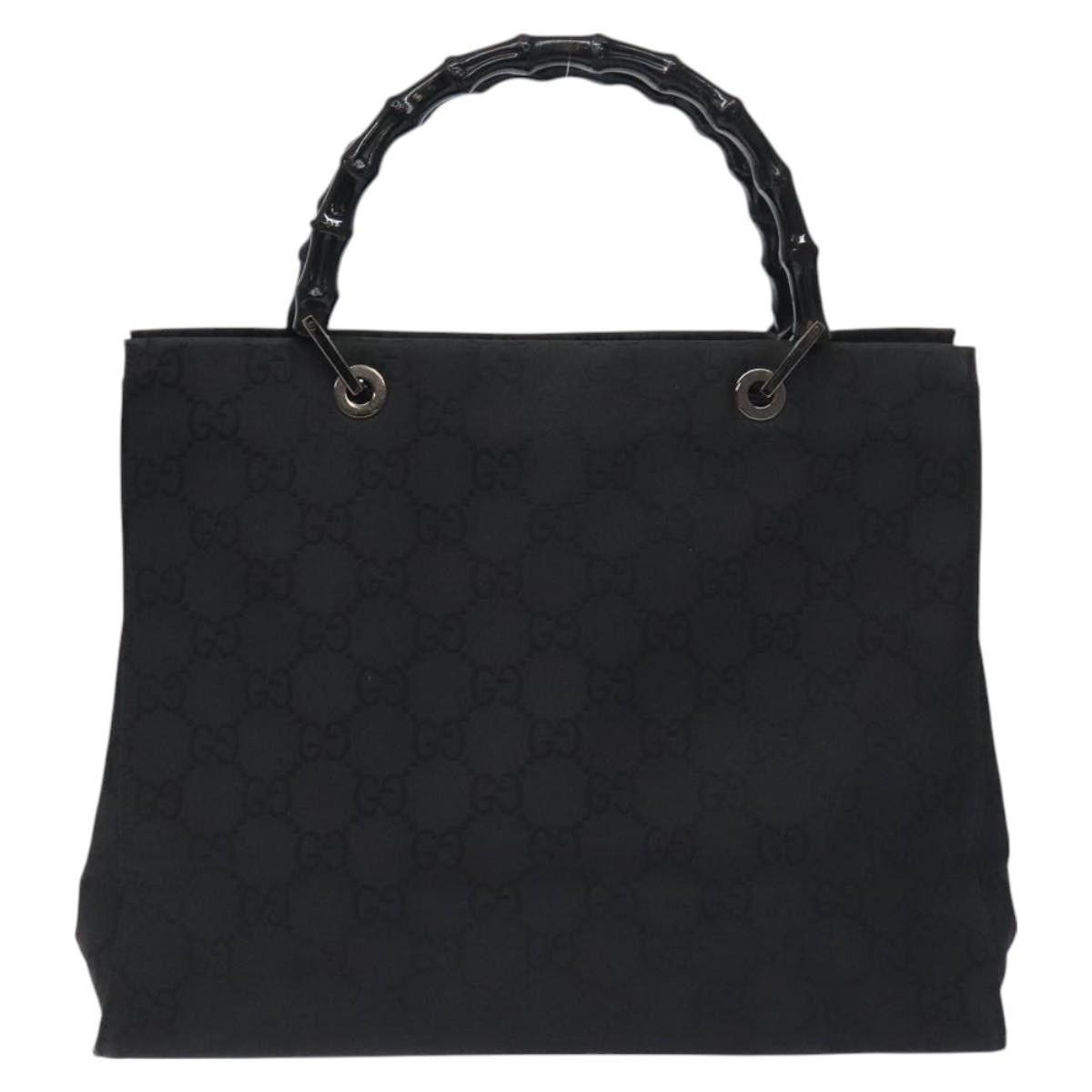 Gucci Gucci Vintage Bamboo Handle Tote GG Nylon Size ONE SIZE - 18 Thumbnail