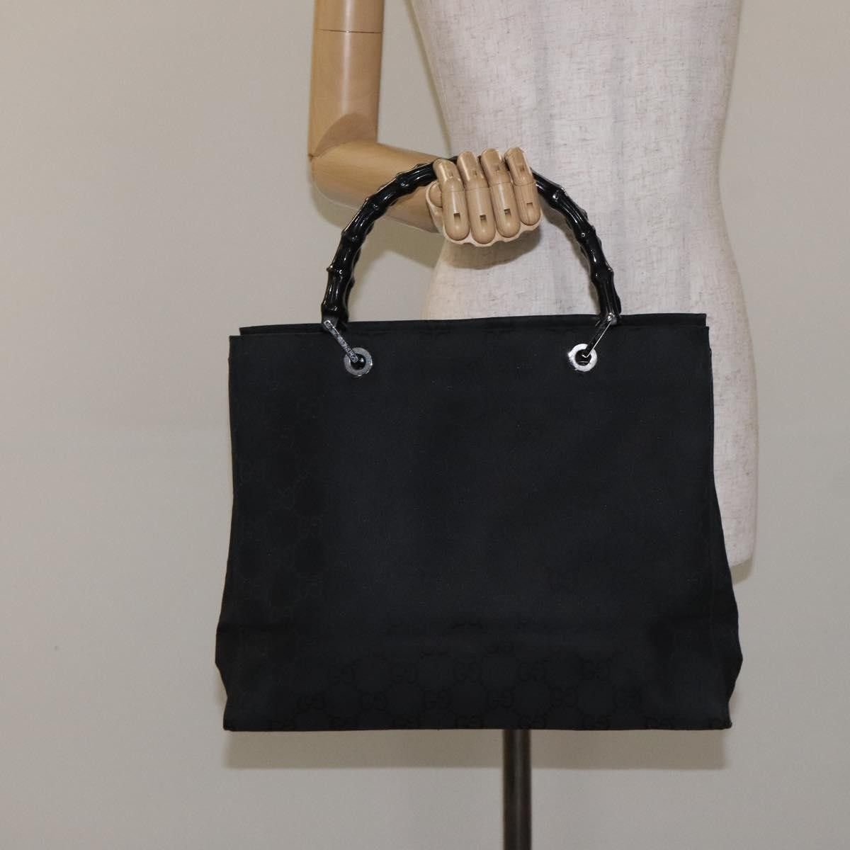 Gucci Gucci Vintage Bamboo Handle Tote GG Nylon Size ONE SIZE - 13 Thumbnail