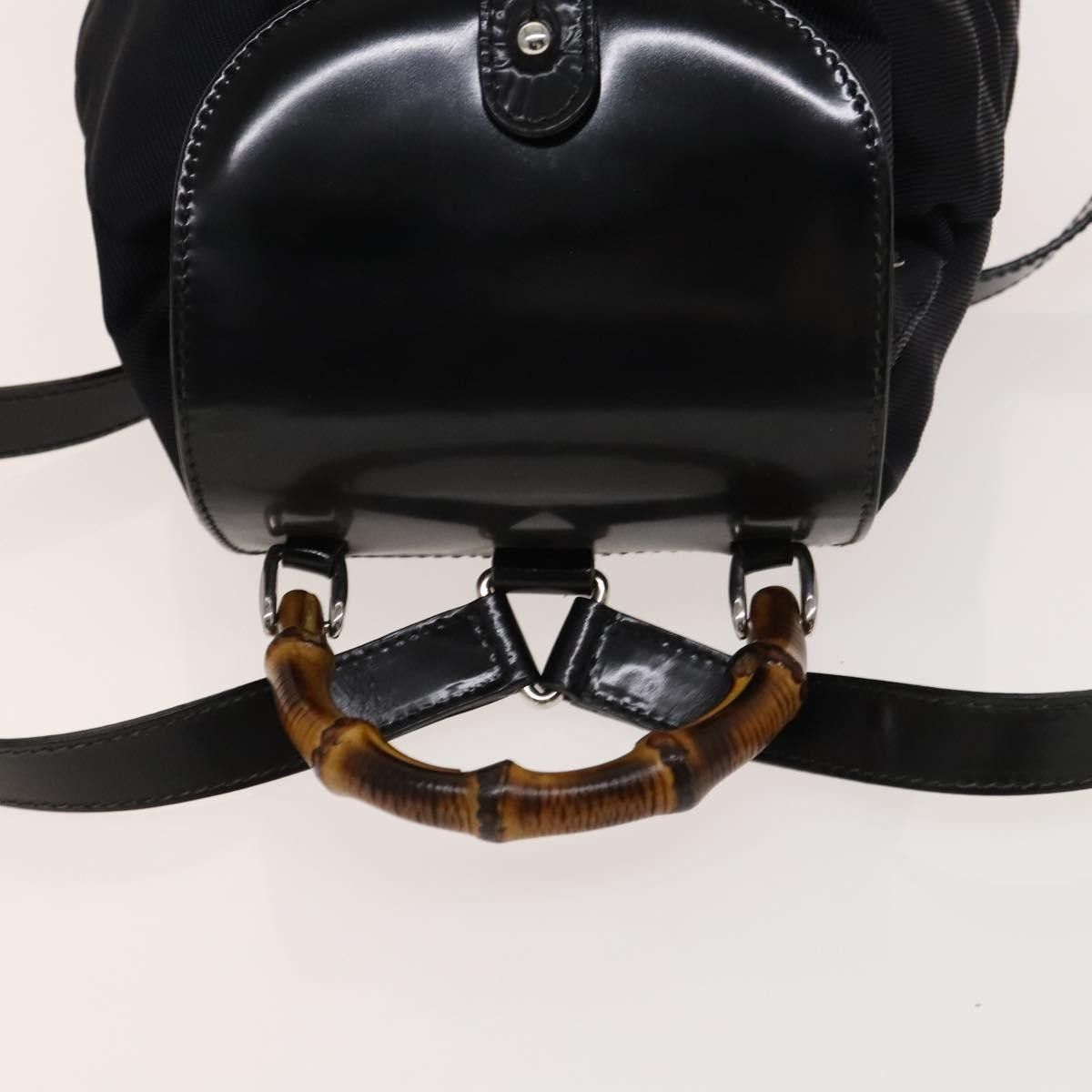 Gucci Gucci Vintage Bamboo Backpack Canvas and Leather Size ONE SIZE - 8 Thumbnail