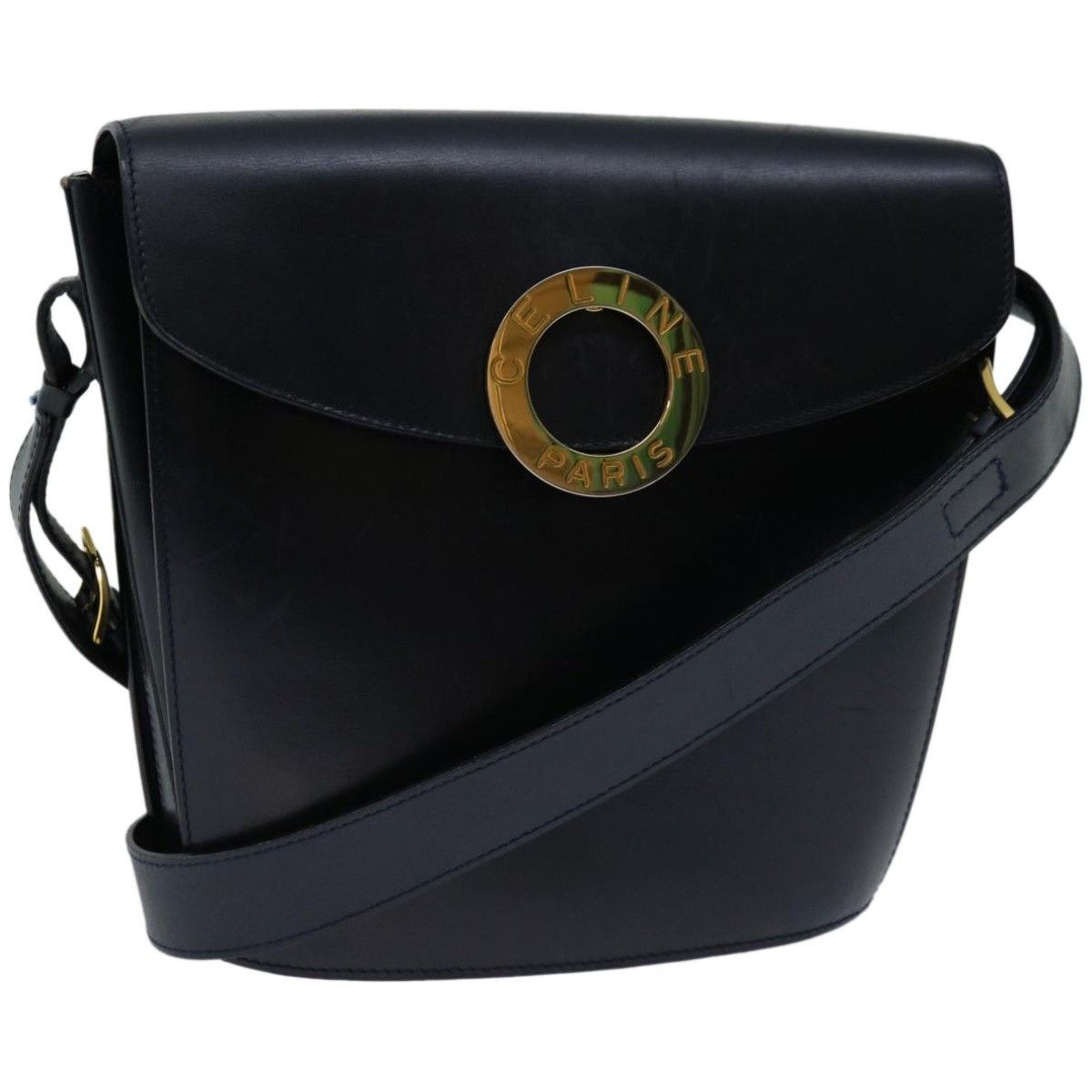 Celine Celine Vintage Circle Logo Crossbody Bag Leather Size ONE SIZE - 17 Thumbnail