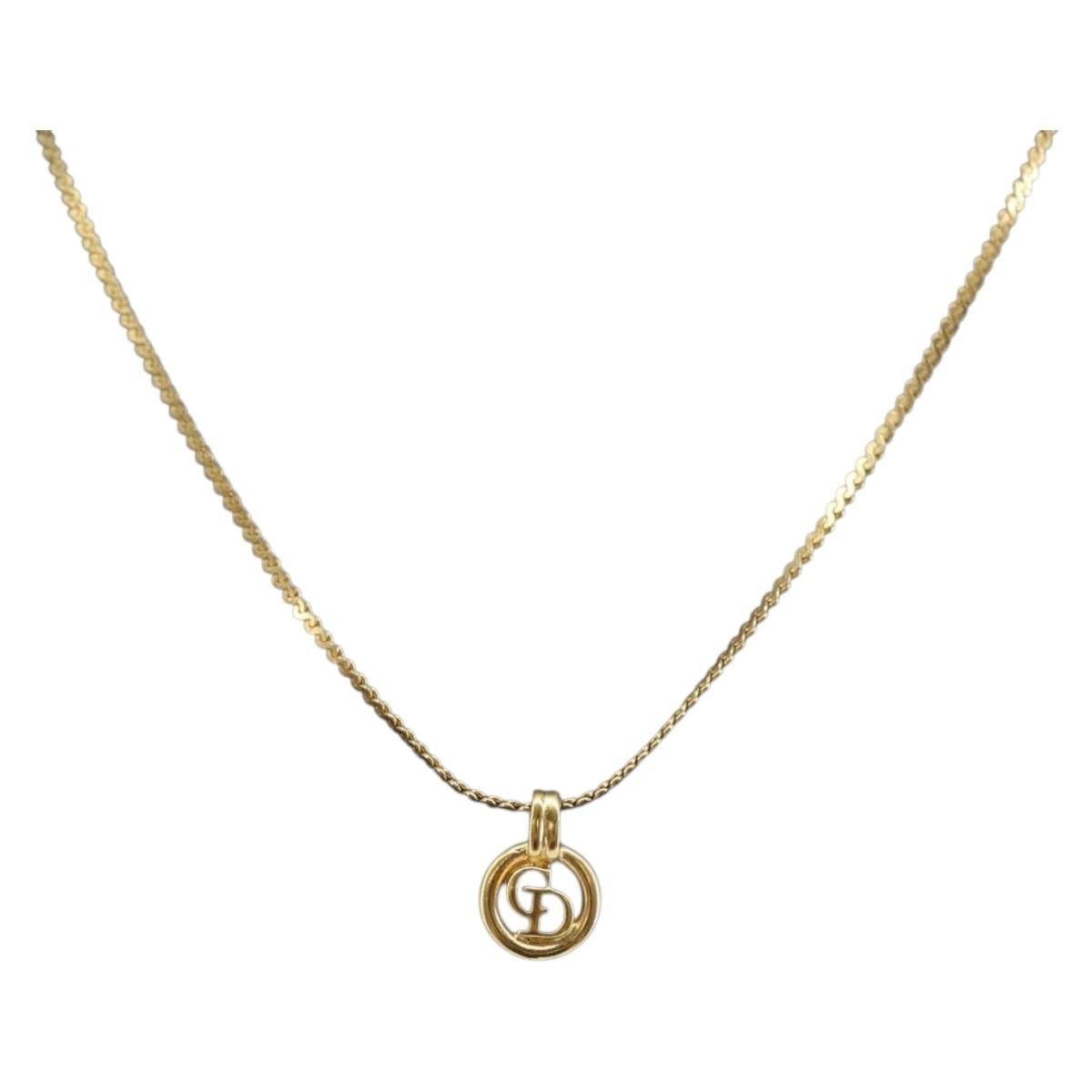 Dior Christian Dior CD Pendant Necklace Metal Size ONE SIZE - 3 Thumbnail
