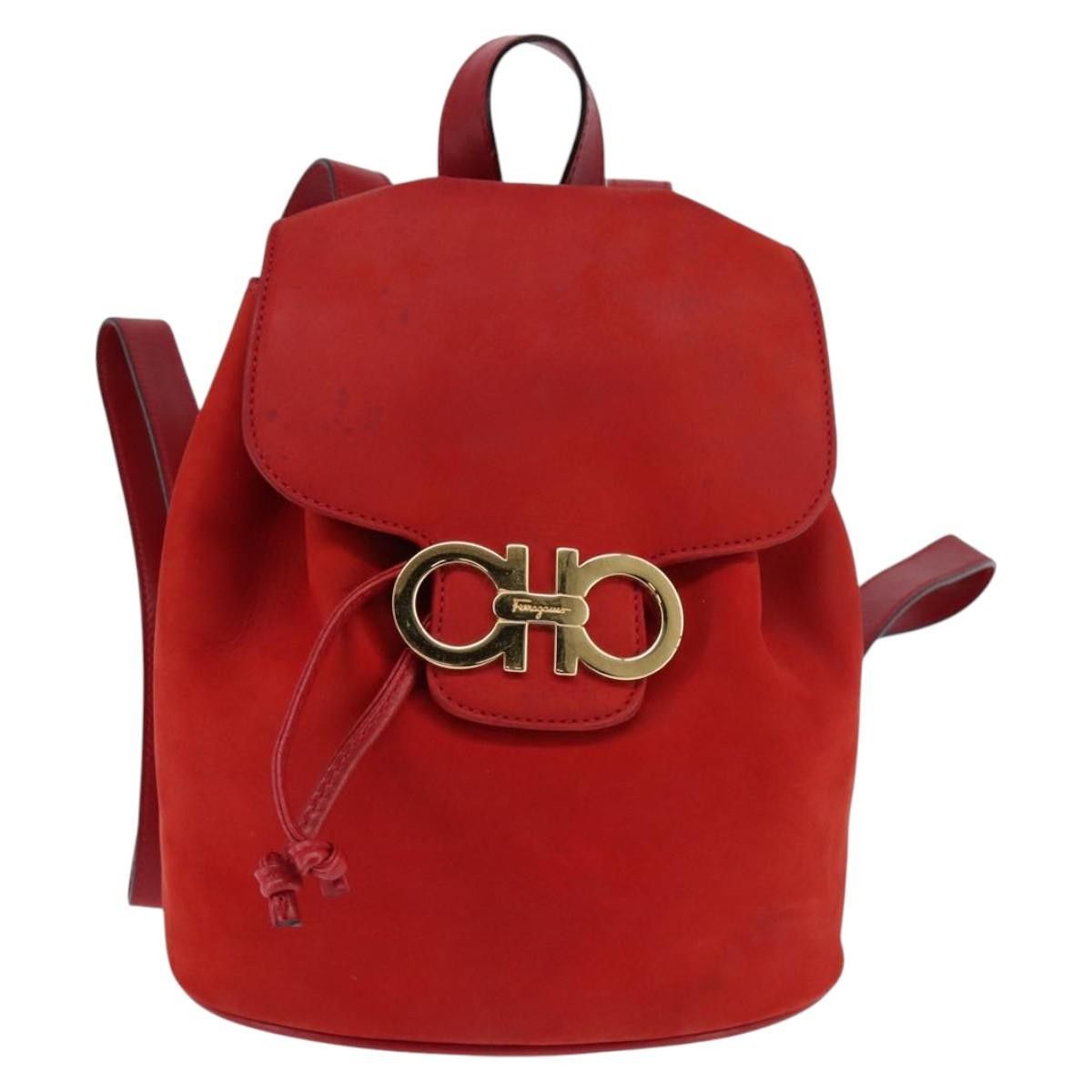 Salvatore Ferragamo Salvatore Ferragamo Gancini Flap Drawstring Backpack Leather Size ONE SIZE - 17 Thumbnail