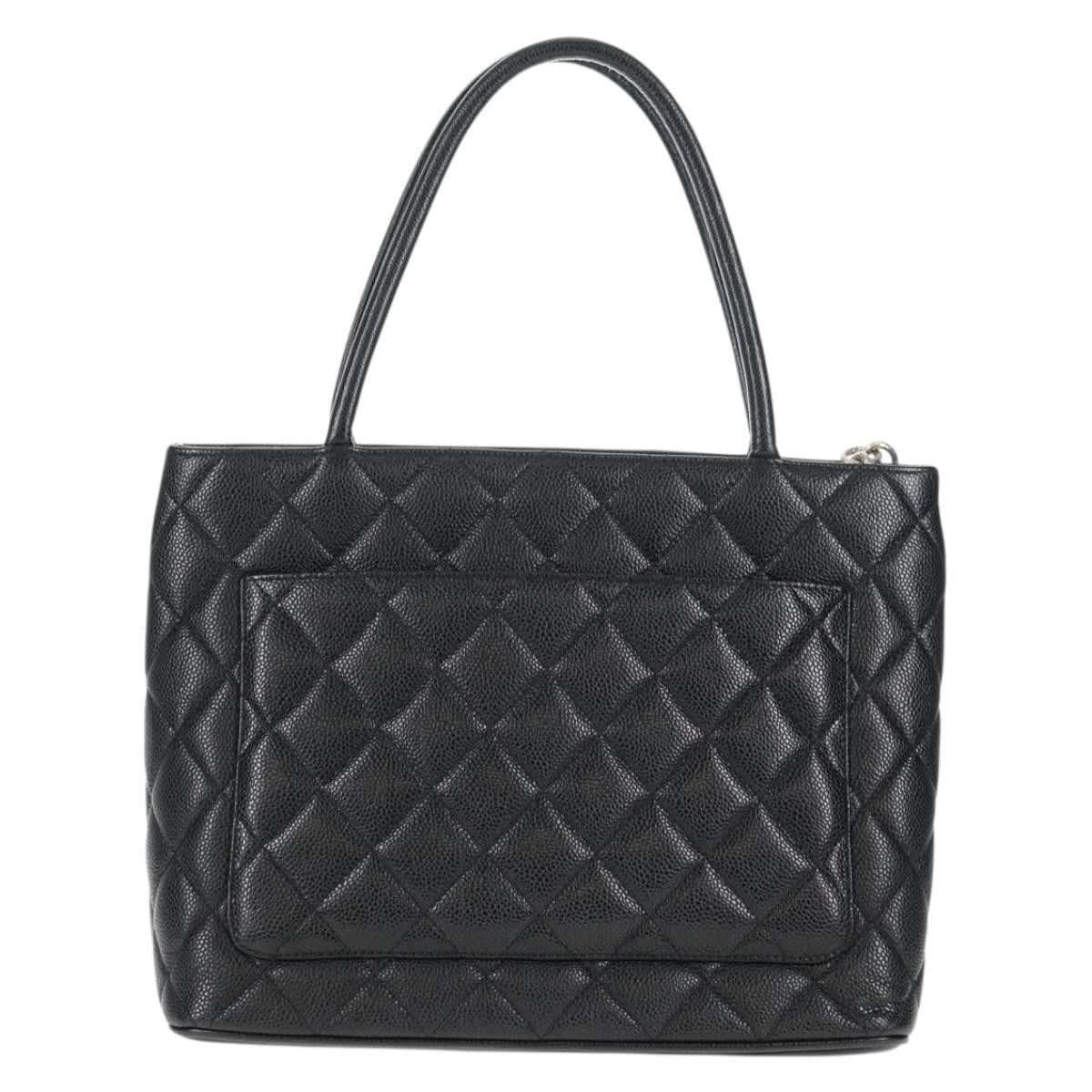 Chanel Medallion Tote Quilted Caviar