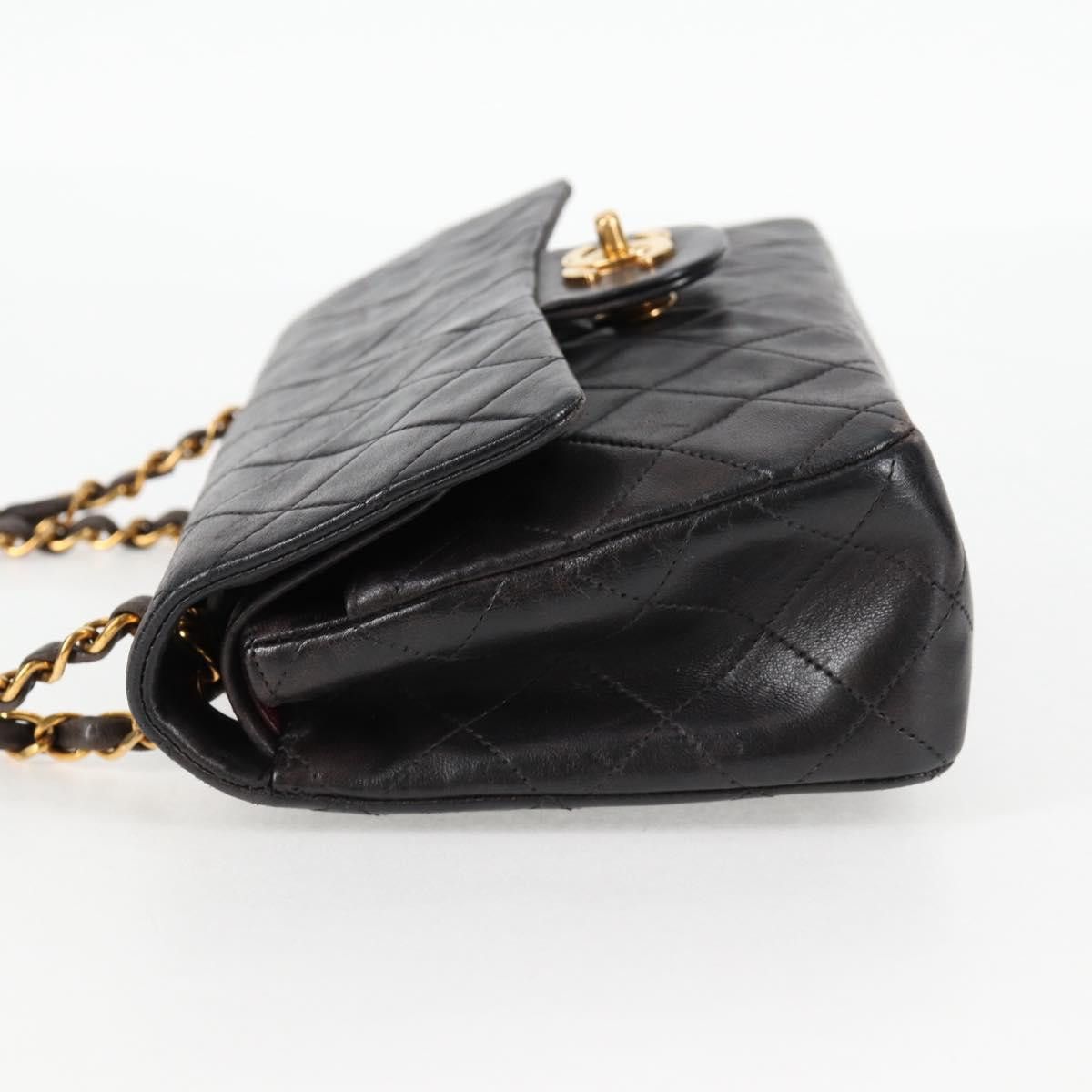 Chanel Chanel Vintage Classic Double Flap Bag Quilted Lambskin Size ONE SIZE - 4 Thumbnail