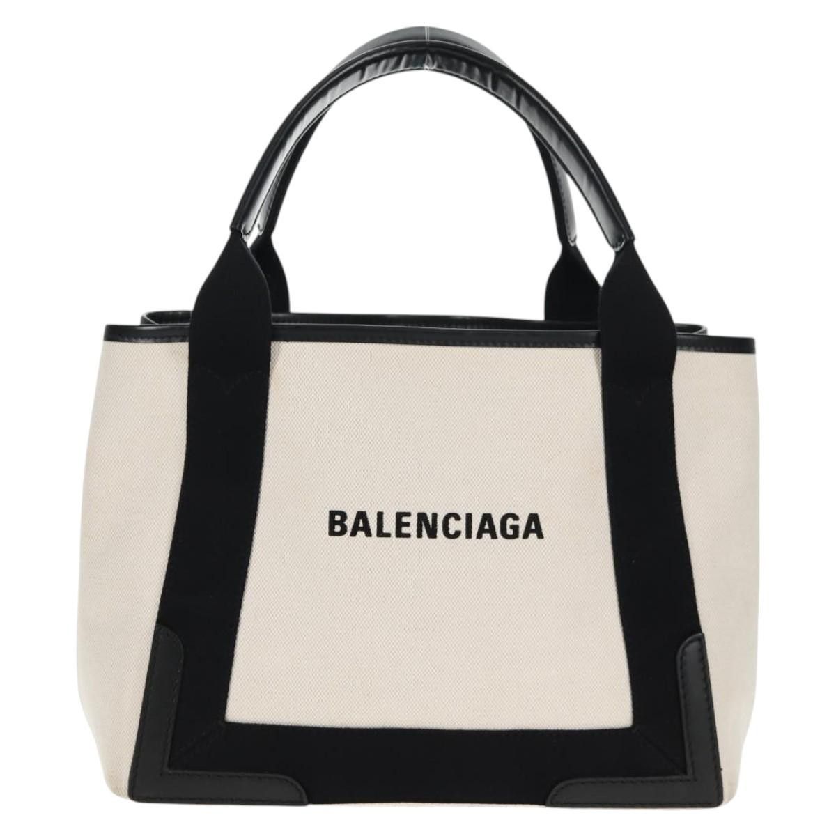Balenciaga Balenciaga Navy Cabas Canvas with Leather Size ONE SIZE - 18 Thumbnail