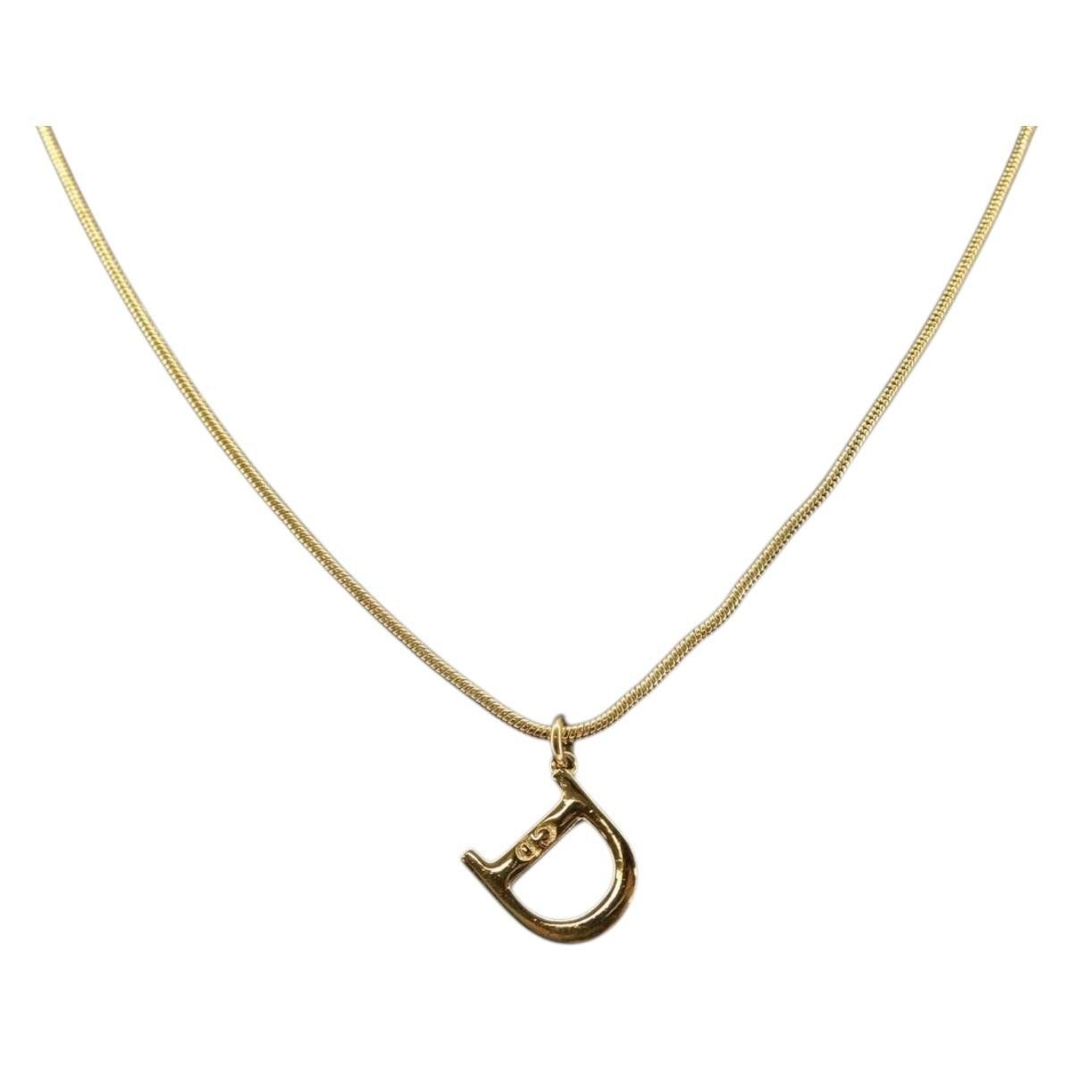 Dior Christian Dior D logo Pendant Necklace Metal Size ONE SIZE - 3 Thumbnail