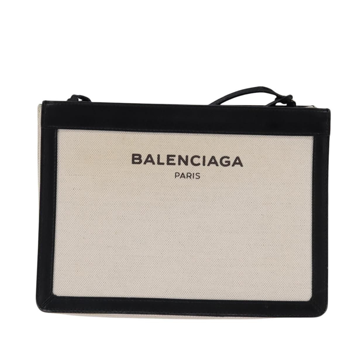 Balenciaga Balenciaga Navy Pochette Canvas and Leather Size ONE SIZE - 18 Thumbnail