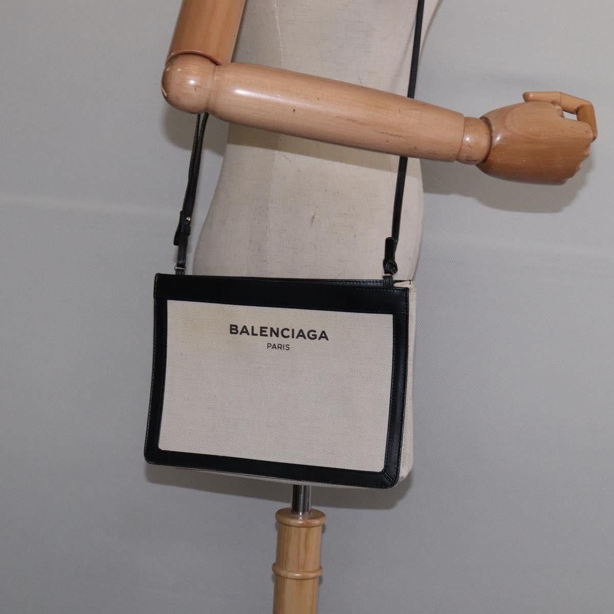 Balenciaga Balenciaga Navy Pochette Canvas and Leather Size ONE SIZE - 14 Thumbnail