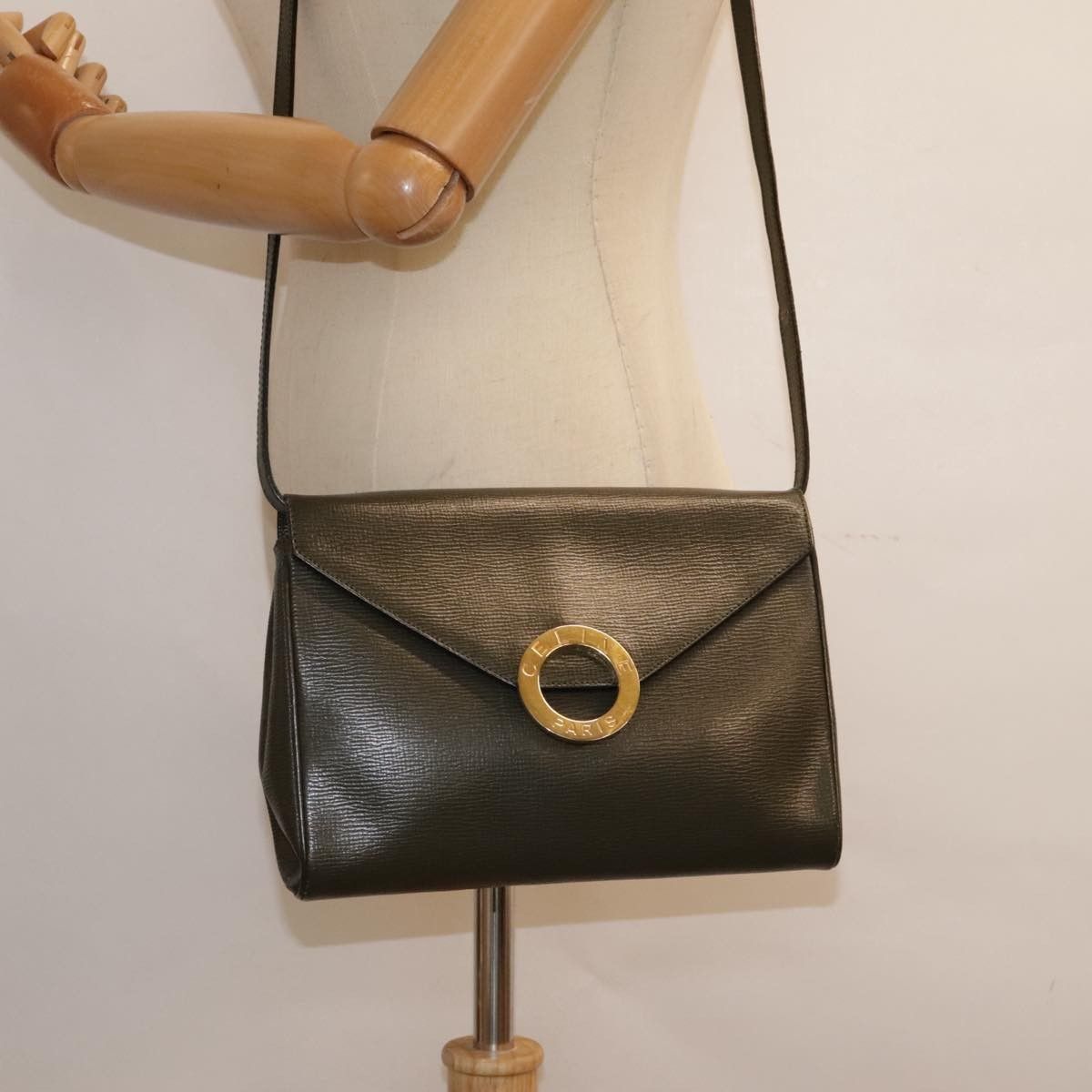 Celine Celine Vintage Circle Logo Crossbody Bag Leather Size ONE SIZE - 13 Thumbnail