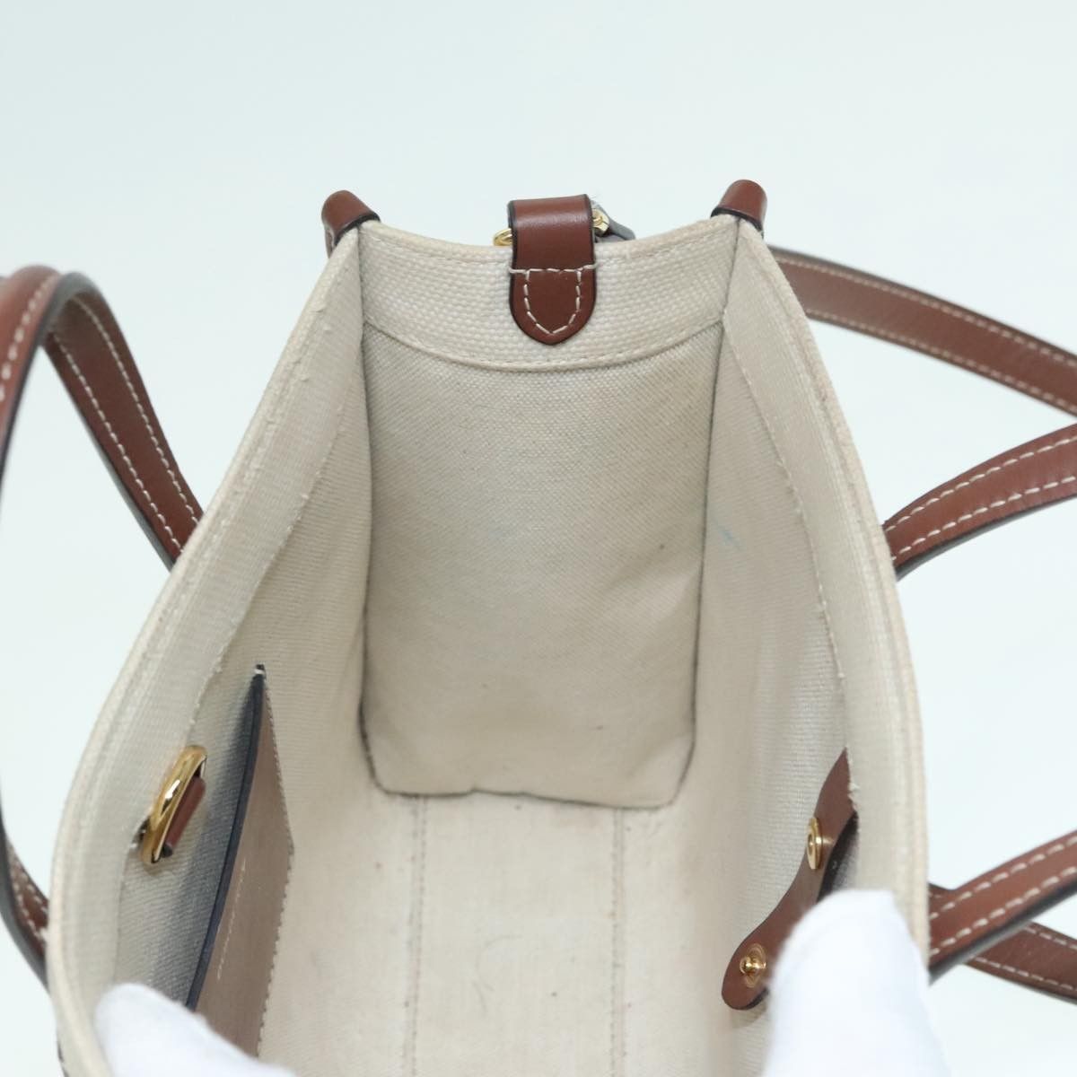 Burberry Burberry Freya Shopping Tote Canvas with Leather Size ONE SIZE - 23 Thumbnail