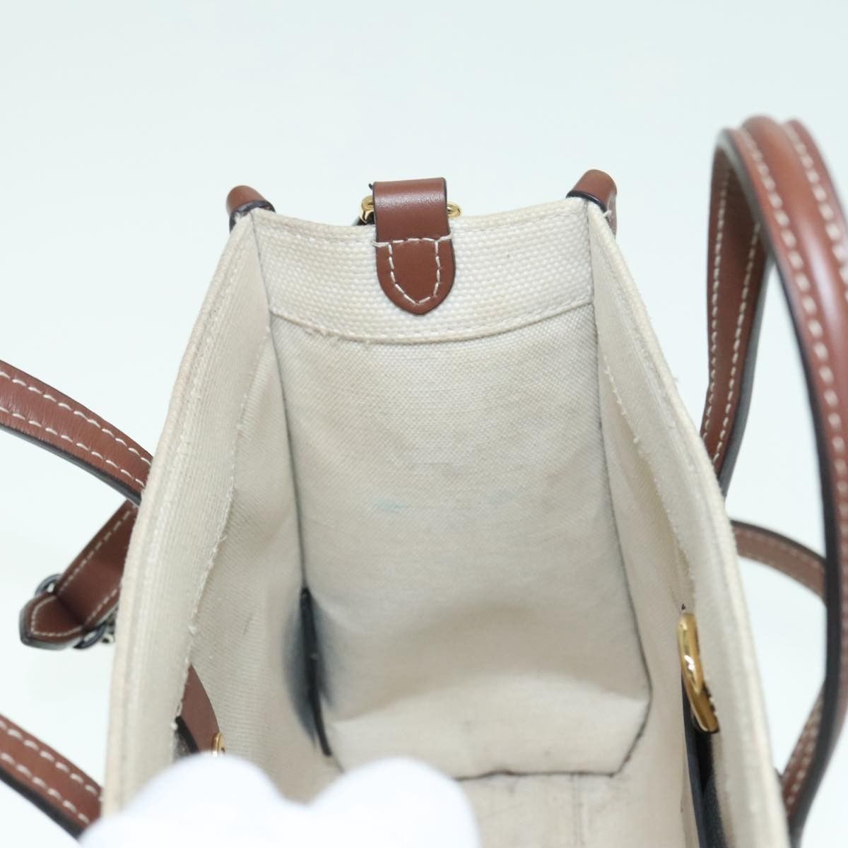 Burberry Burberry Freya Shopping Tote Canvas with Leather Size ONE SIZE - 24 Thumbnail