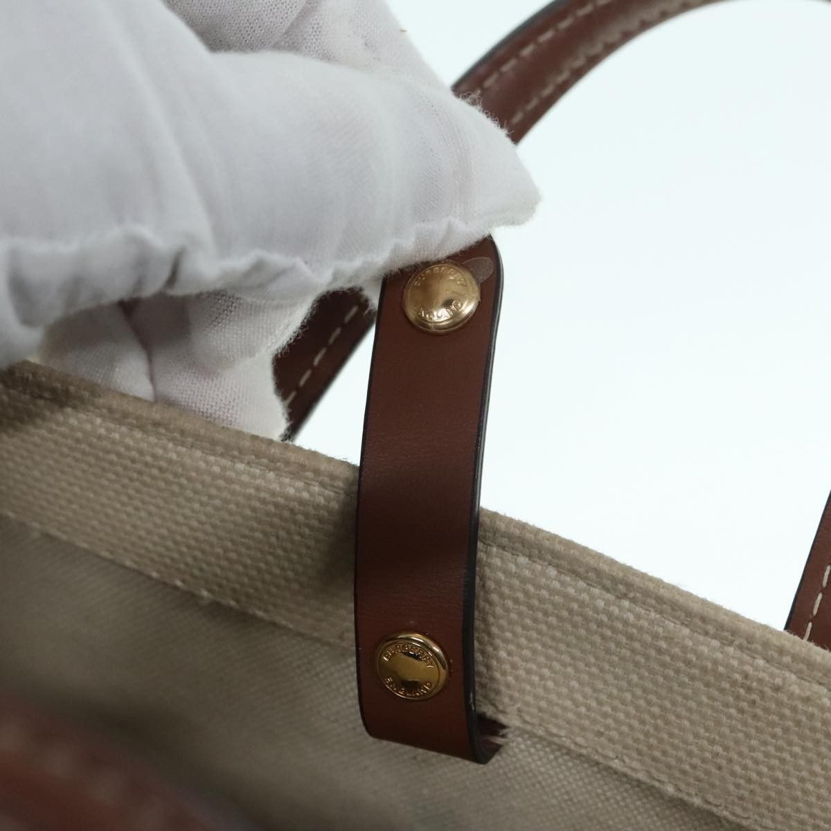 Burberry Burberry Freya Shopping Tote Canvas with Leather Size ONE SIZE - 21 Thumbnail